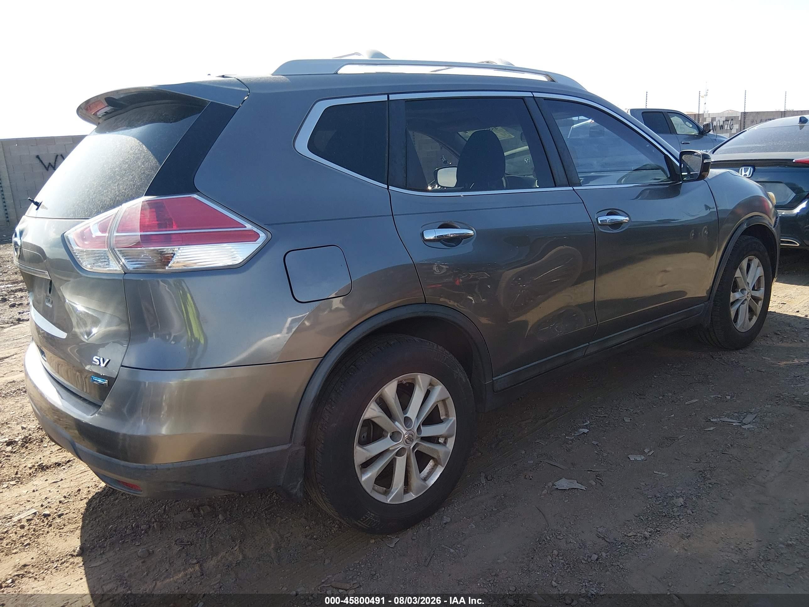 2014 Nissan Rogue Sv Gray vin: 5N1AT2MT0EC775136