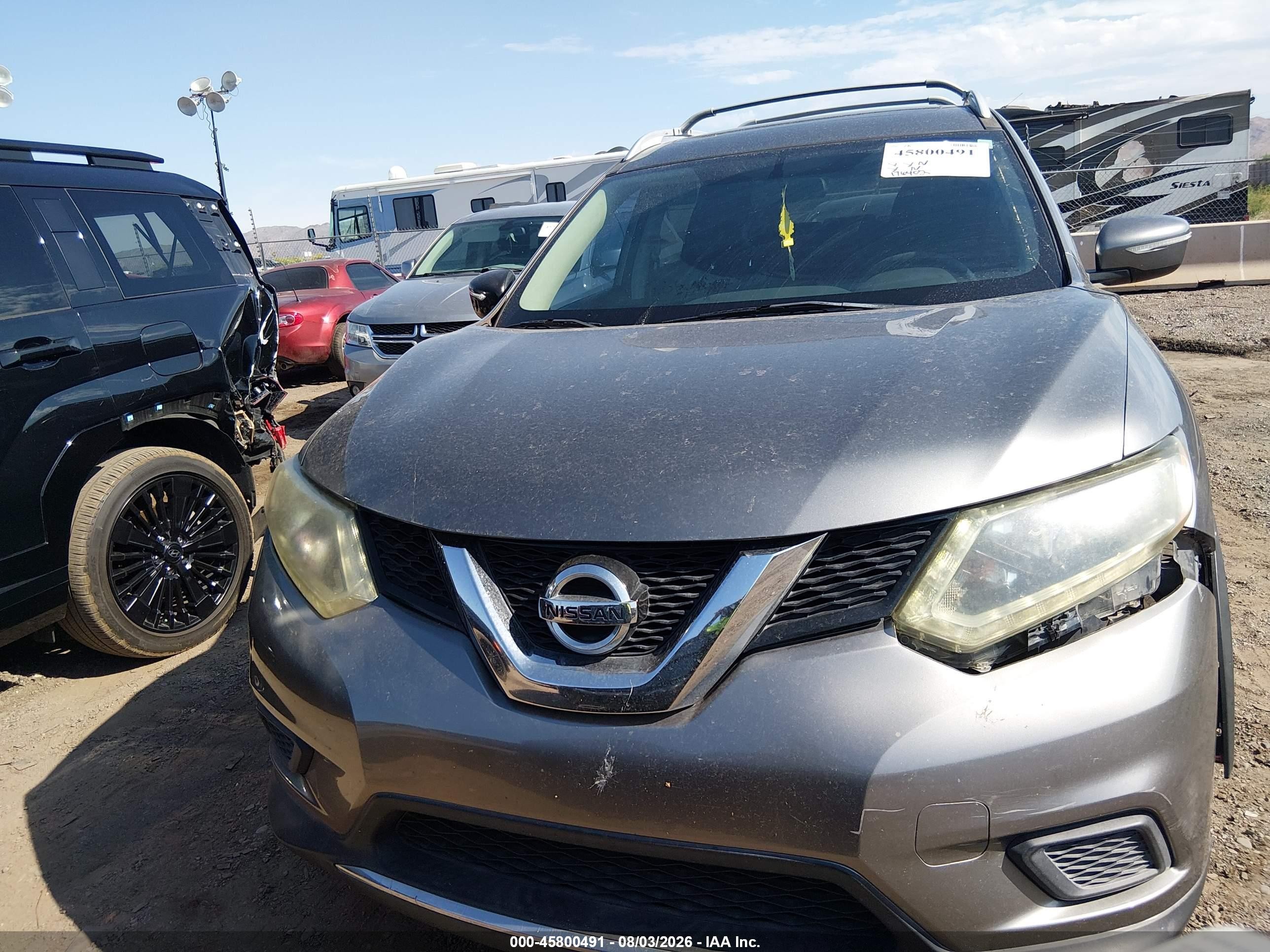 2014 Nissan Rogue Sv Gray vin: 5N1AT2MT0EC775136