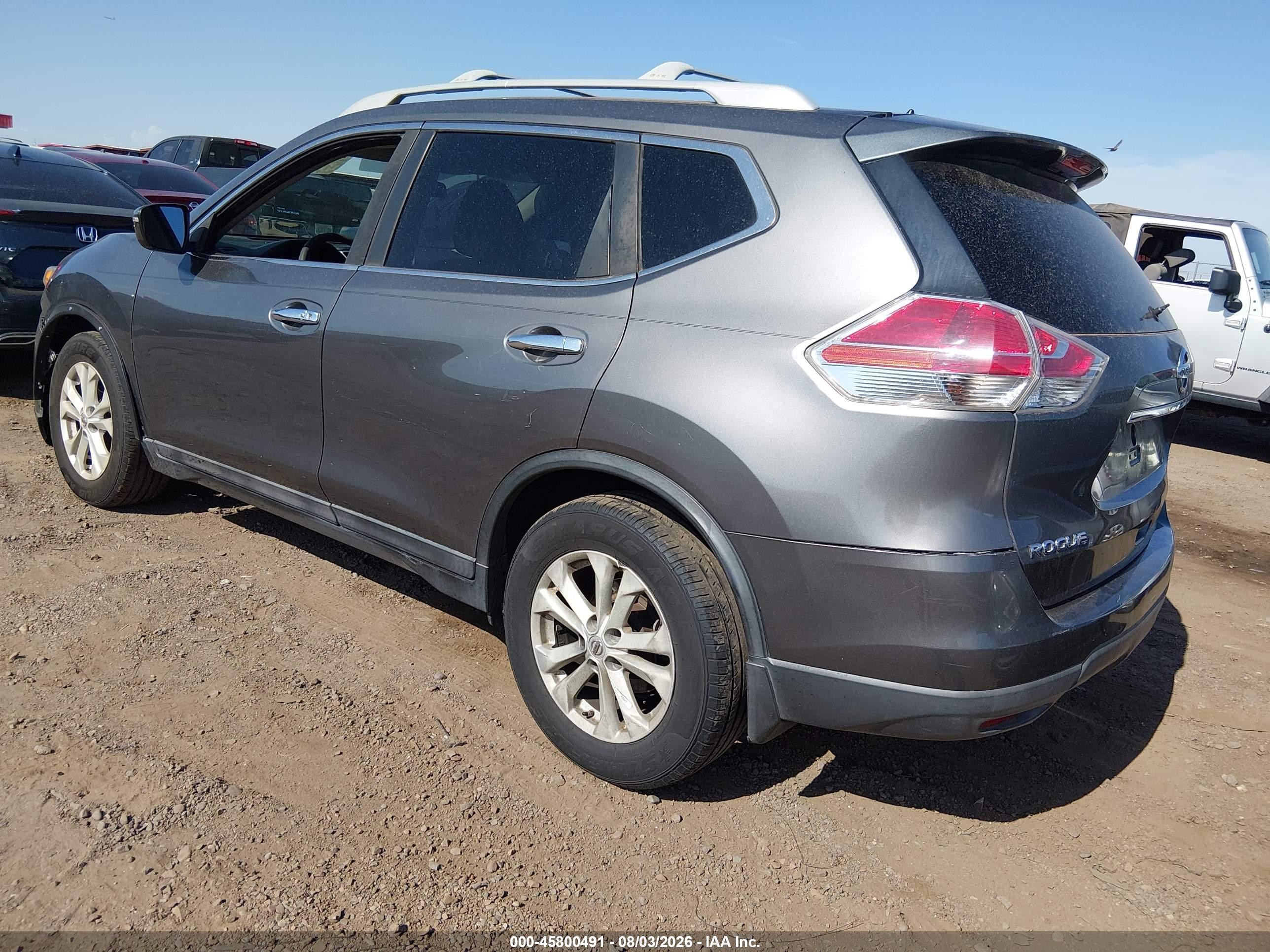 2014 Nissan Rogue Sv Gray vin: 5N1AT2MT0EC775136