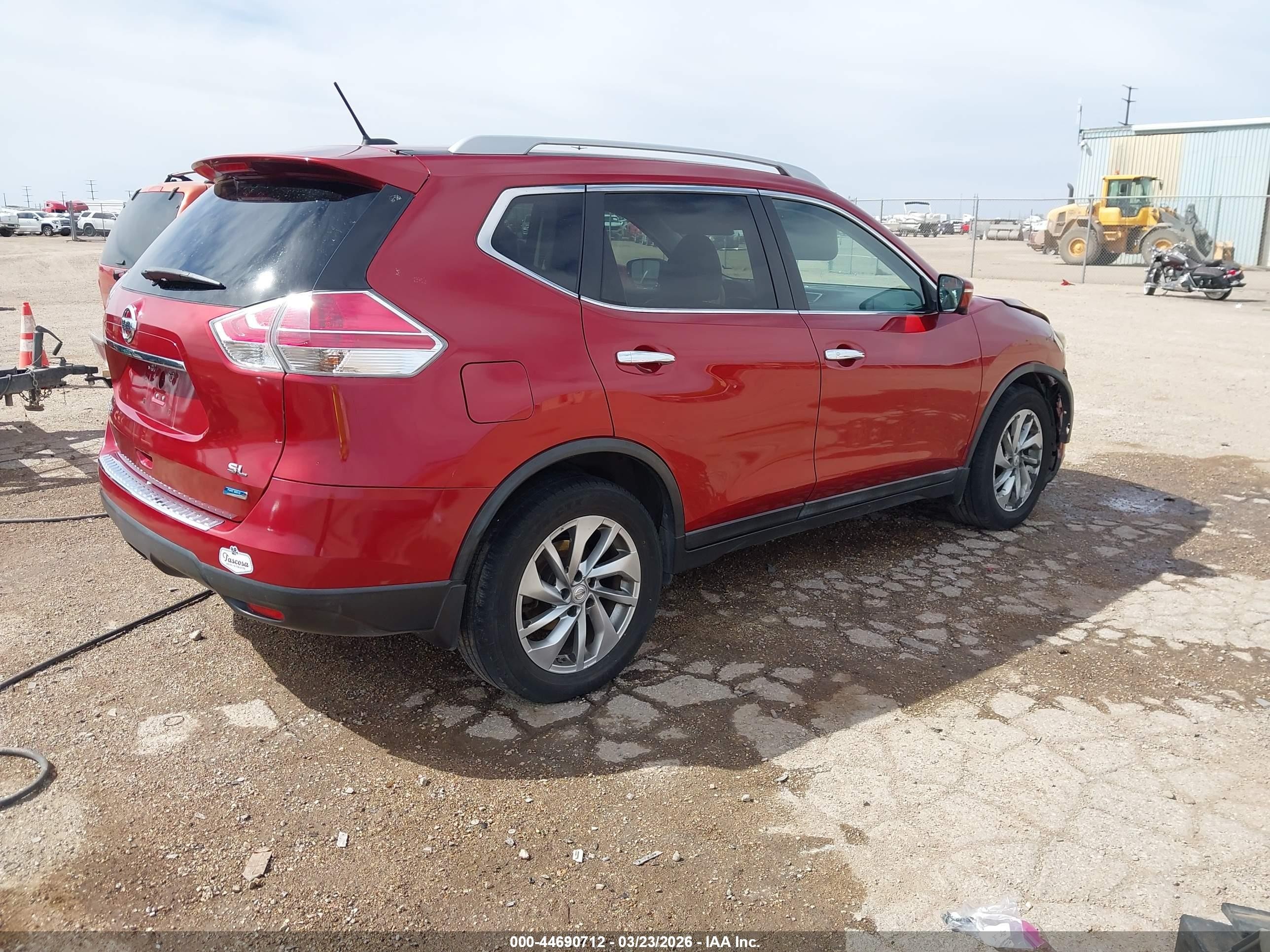 2014 Nissan Rogue Sl Red vin: 5N1AT2MT0EC785553