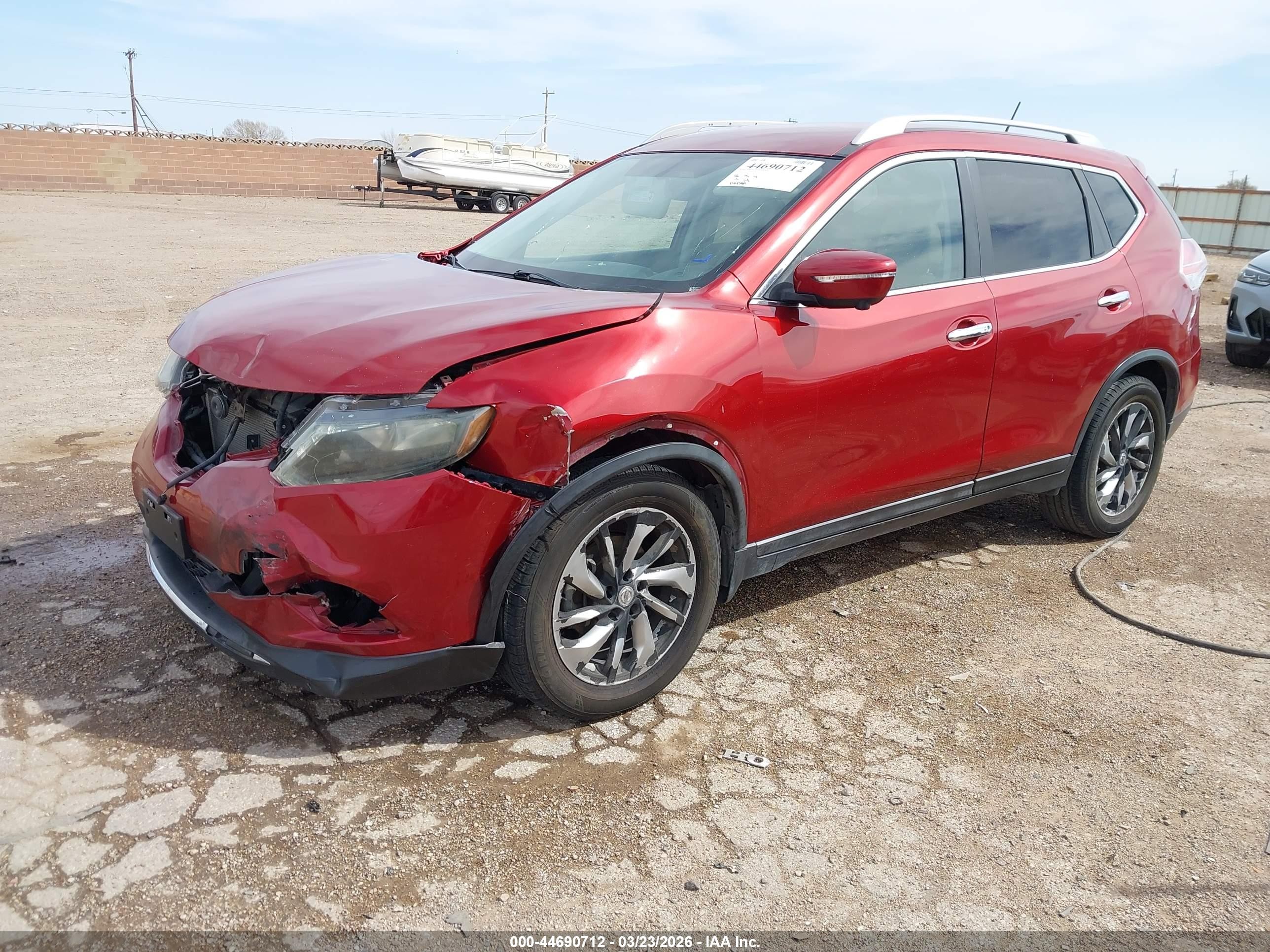 2014 Nissan Rogue Sl Red vin: 5N1AT2MT0EC785553