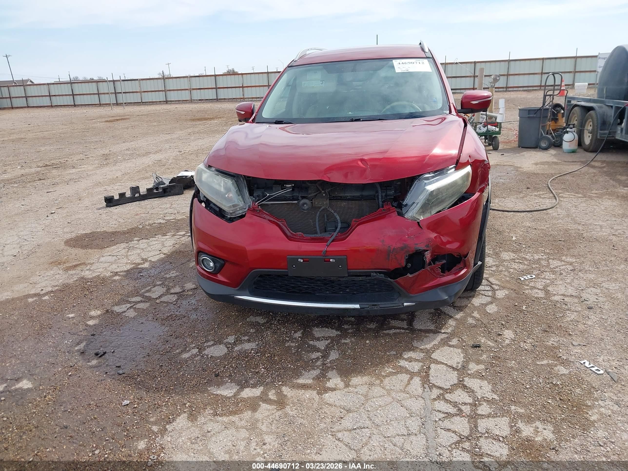 2014 Nissan Rogue Sl Red vin: 5N1AT2MT0EC785553