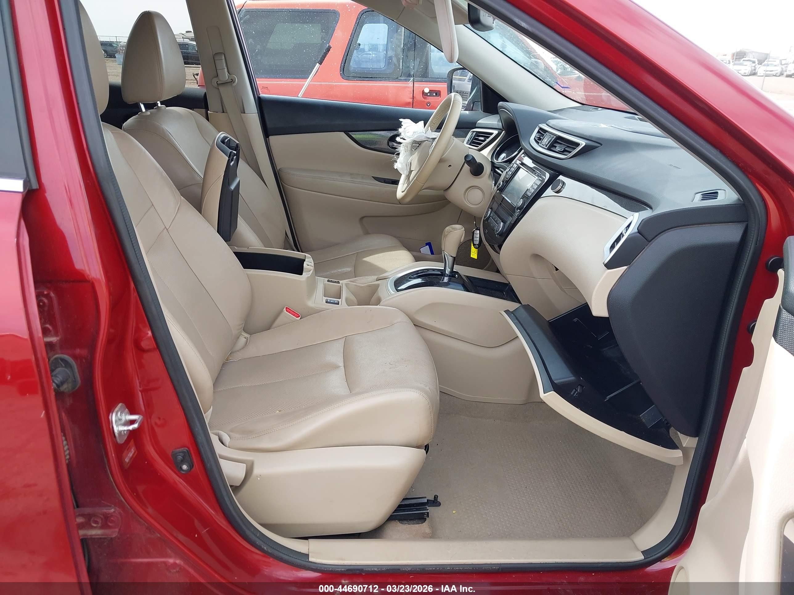 2014 Nissan Rogue Sl Red vin: 5N1AT2MT0EC785553