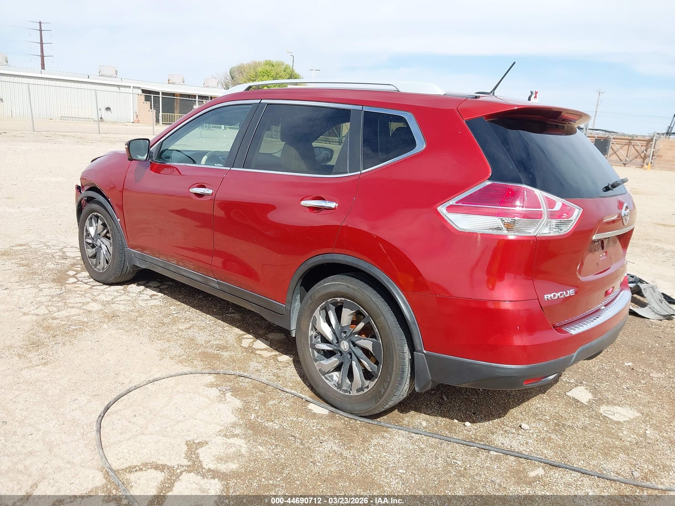 2014 Nissan Rogue Sl Red vin: 5N1AT2MT0EC785553