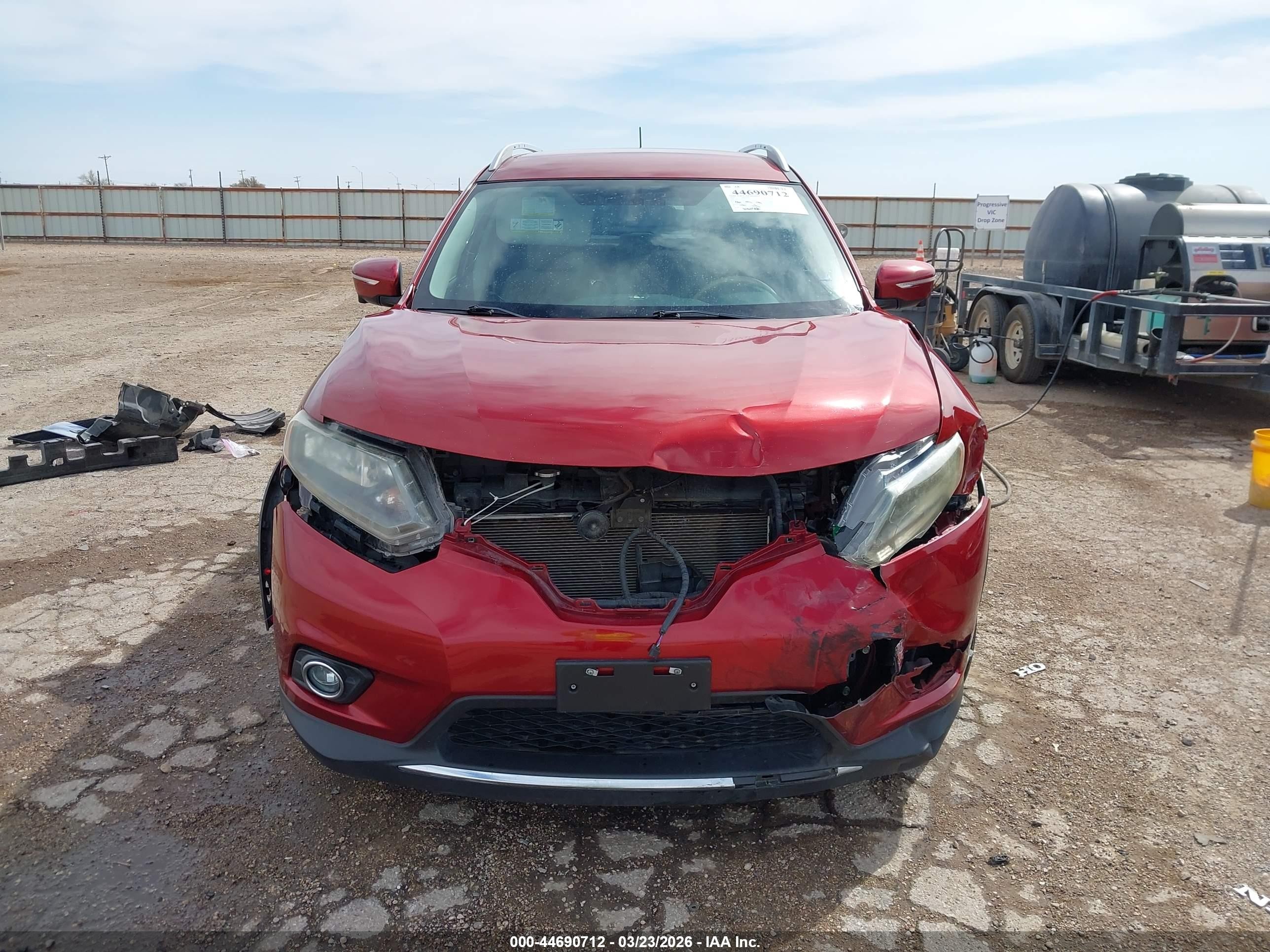 2014 Nissan Rogue Sl Red vin: 5N1AT2MT0EC785553
