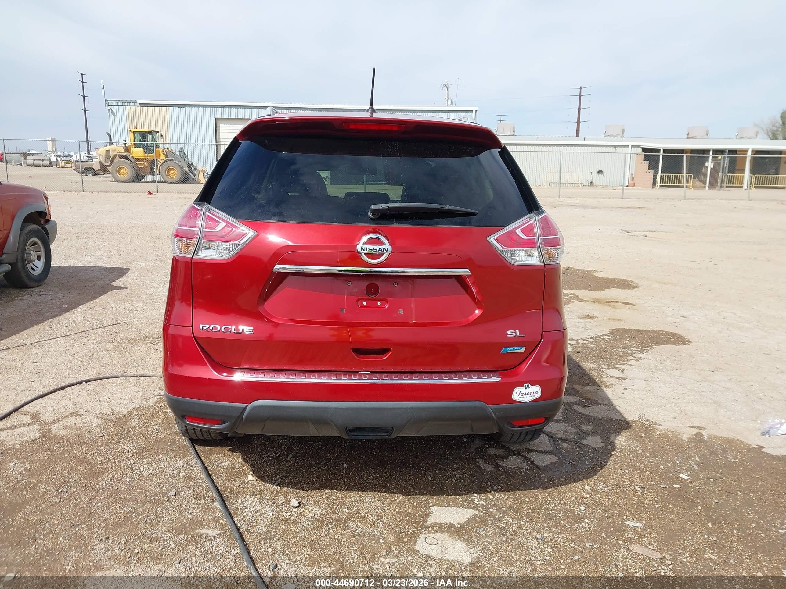 2014 Nissan Rogue Sl Red vin: 5N1AT2MT0EC785553