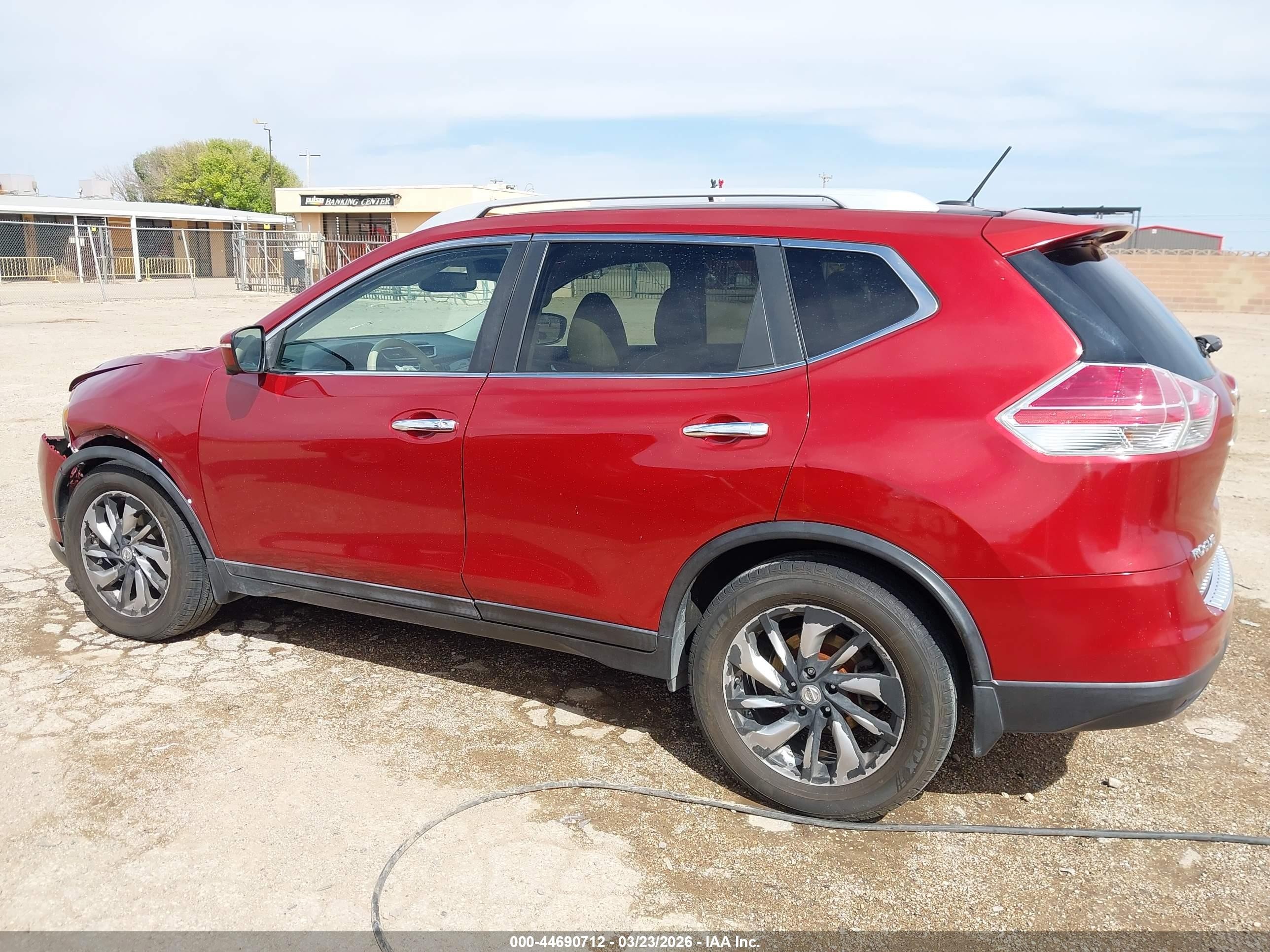2014 Nissan Rogue Sl Red vin: 5N1AT2MT0EC785553