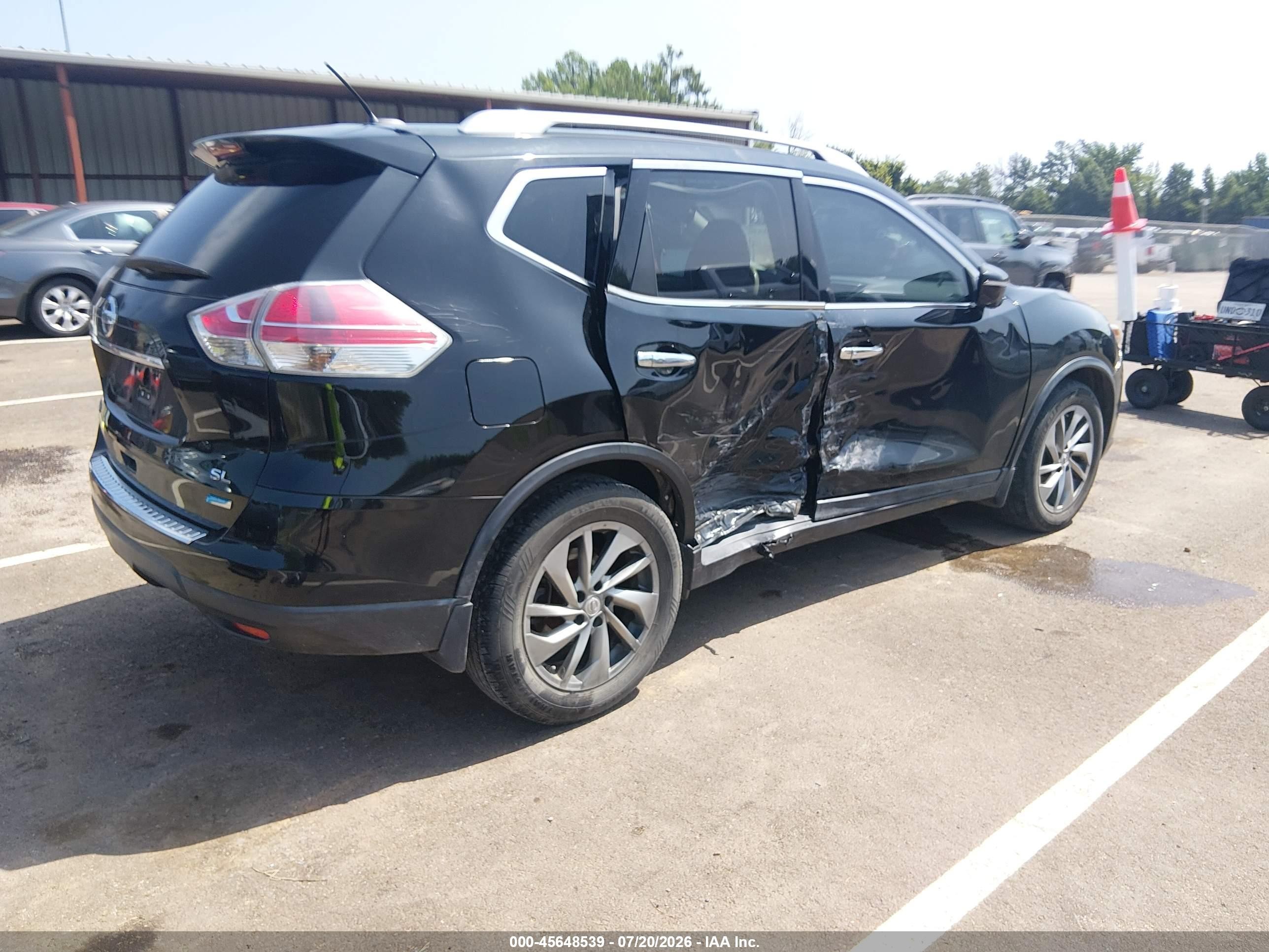 2014 Nissan Rogue Sl Black vin: 5N1AT2MT0EC811665