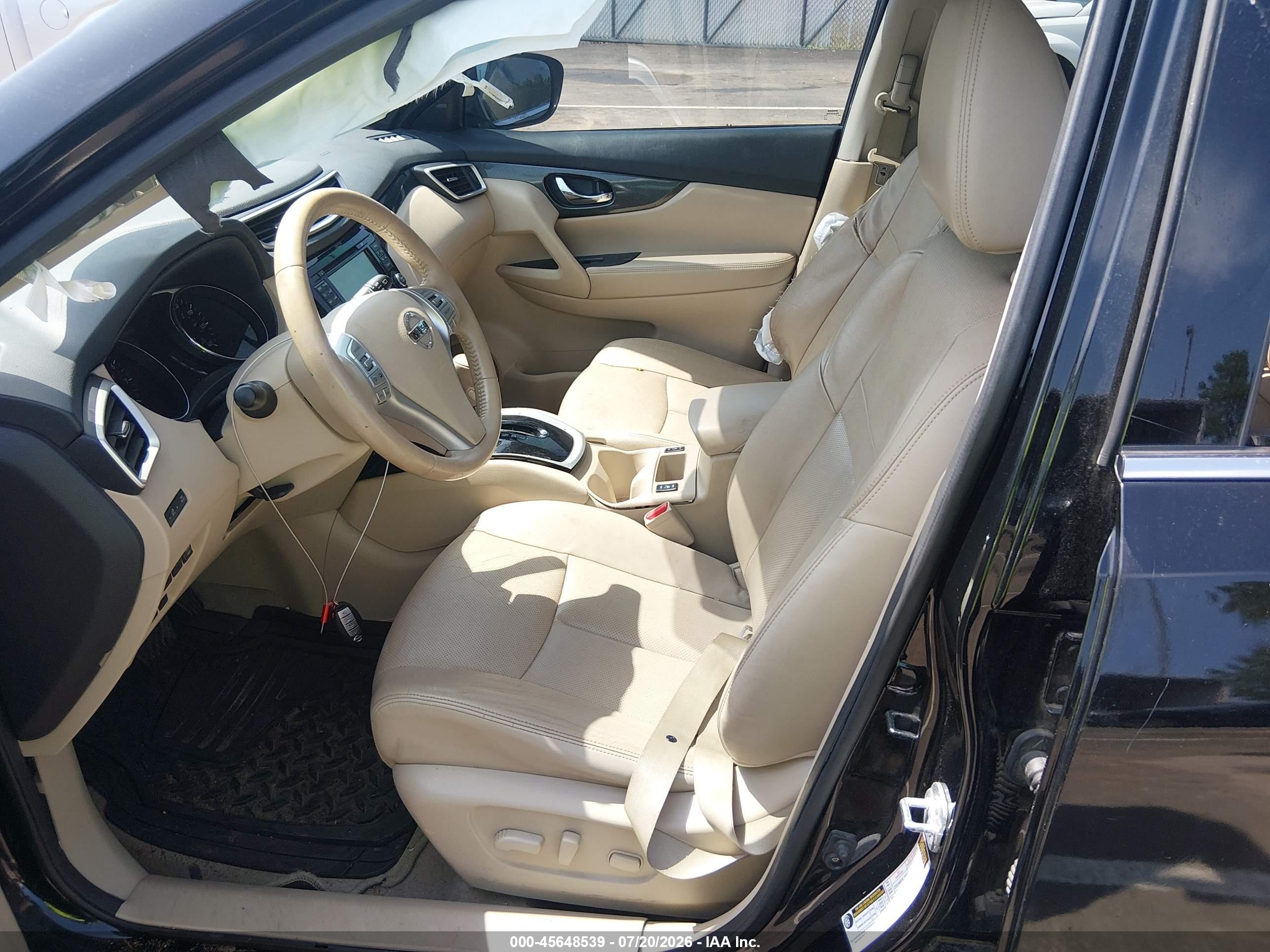 2014 Nissan Rogue Sl Black vin: 5N1AT2MT0EC811665