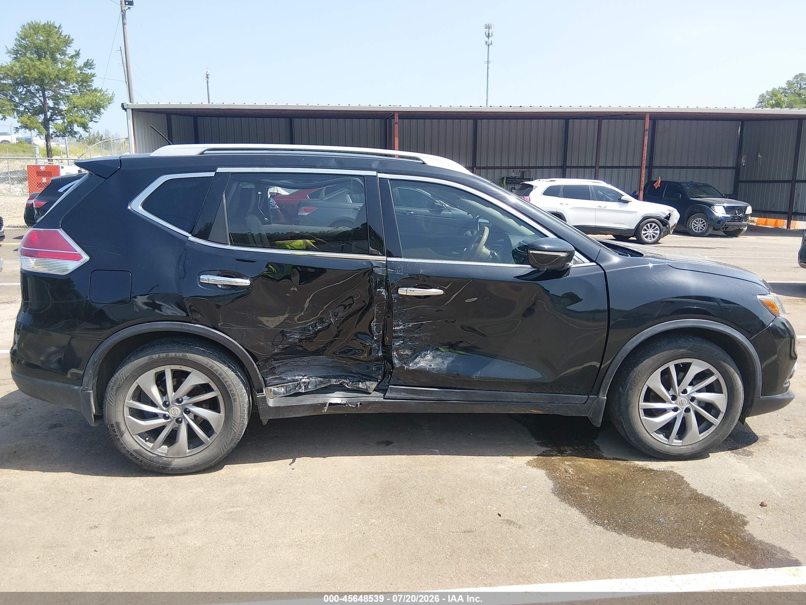 2014 Nissan Rogue Sl Black vin: 5N1AT2MT0EC811665