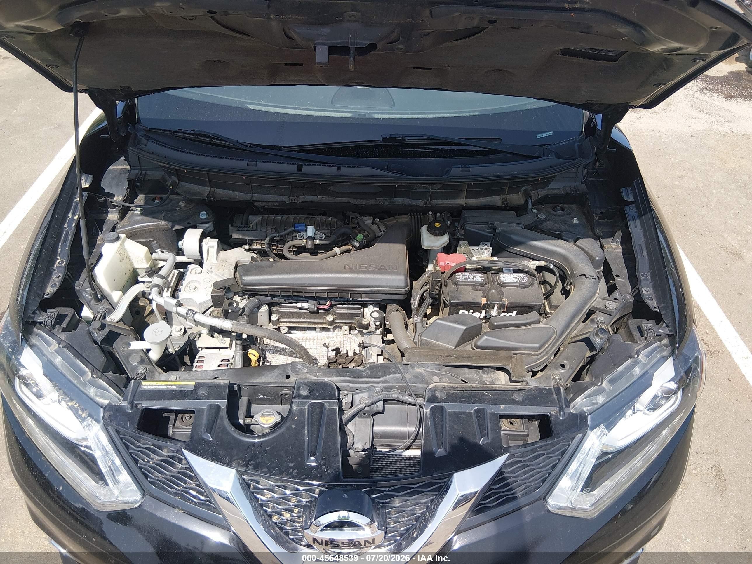 2014 Nissan Rogue Sl Black vin: 5N1AT2MT0EC811665