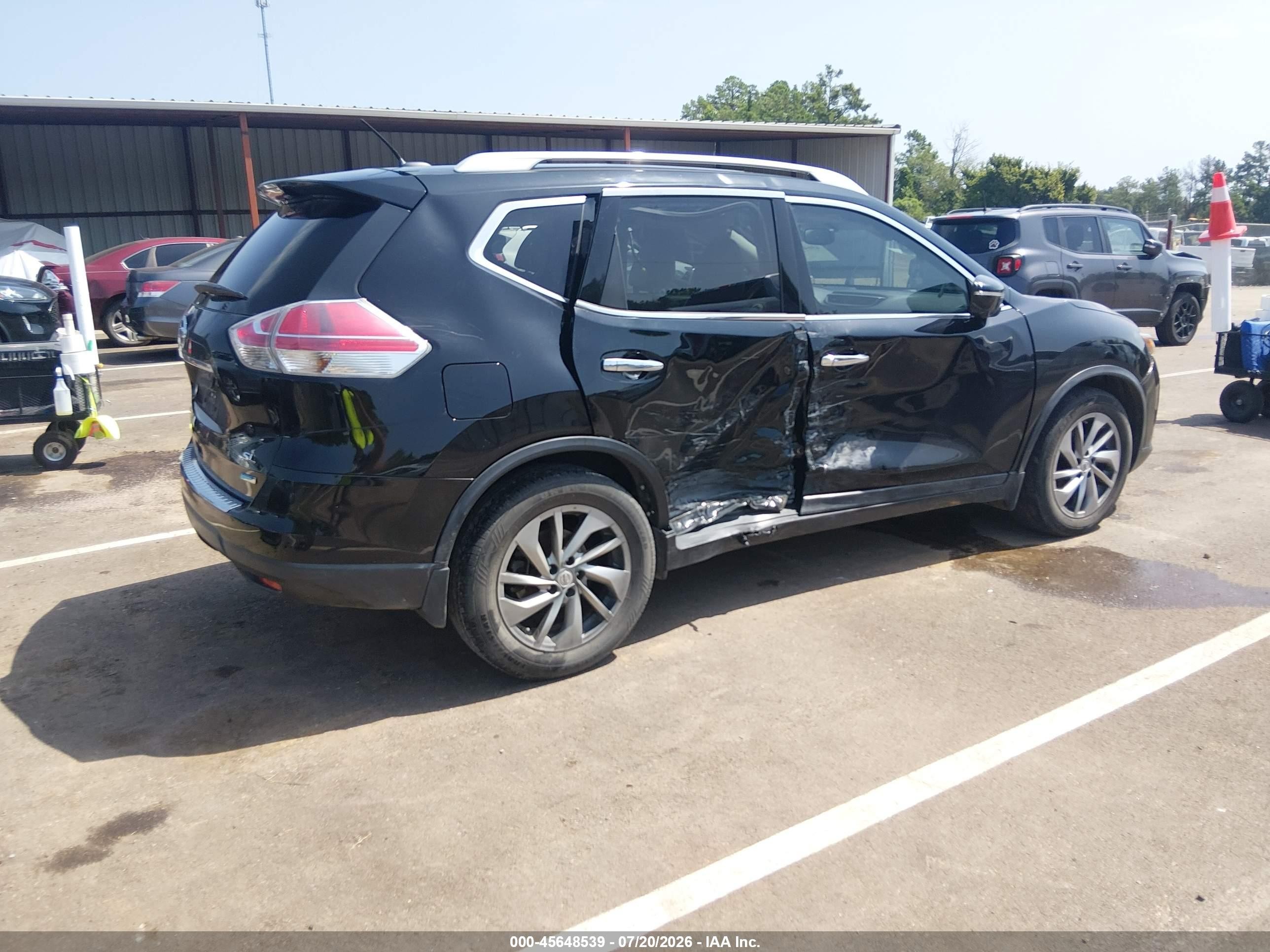 2014 Nissan Rogue Sl Black vin: 5N1AT2MT0EC811665