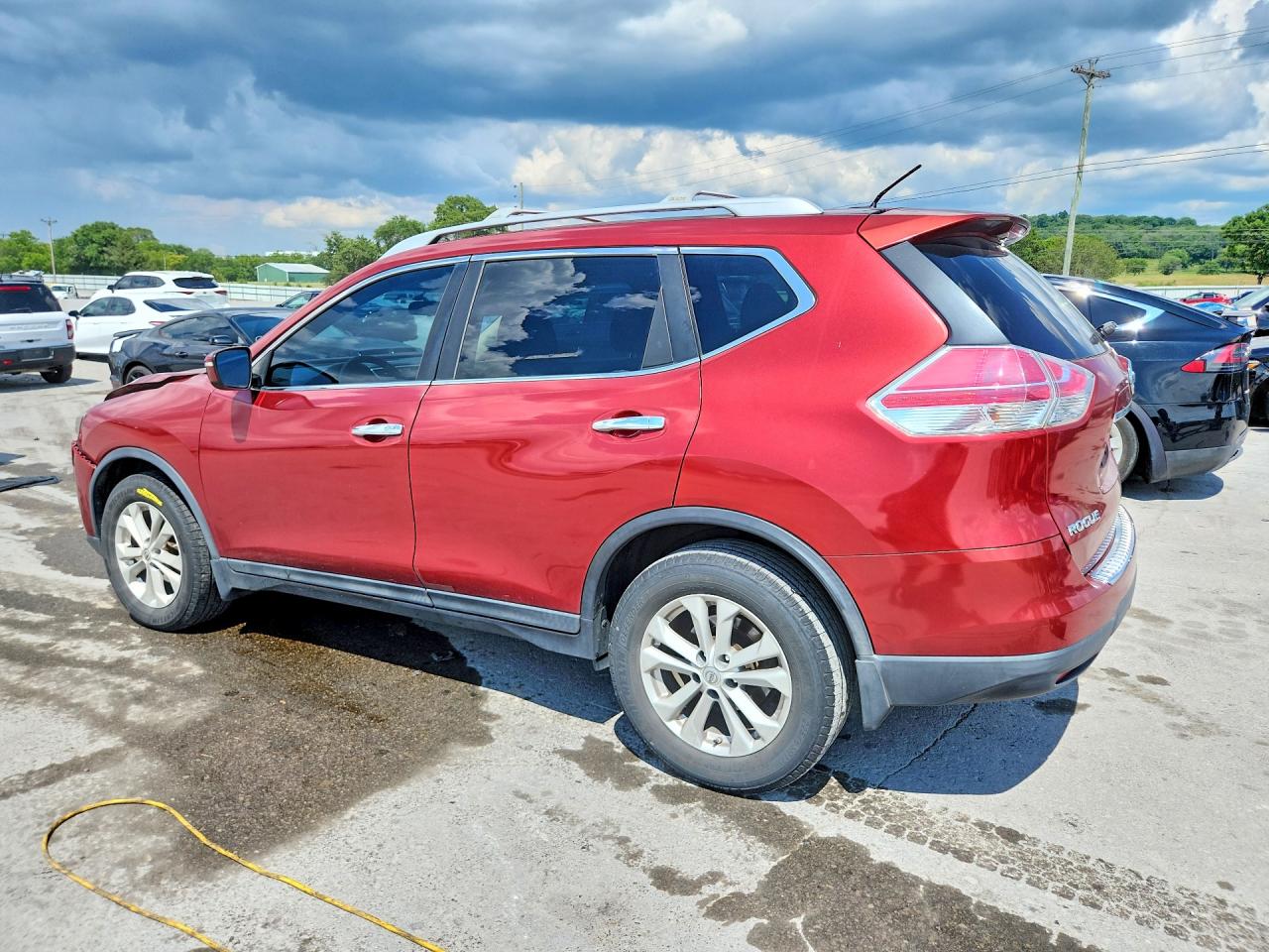 2014 Nissan Rogue Sv Burgundy vin: 5N1AT2MT0EC816705