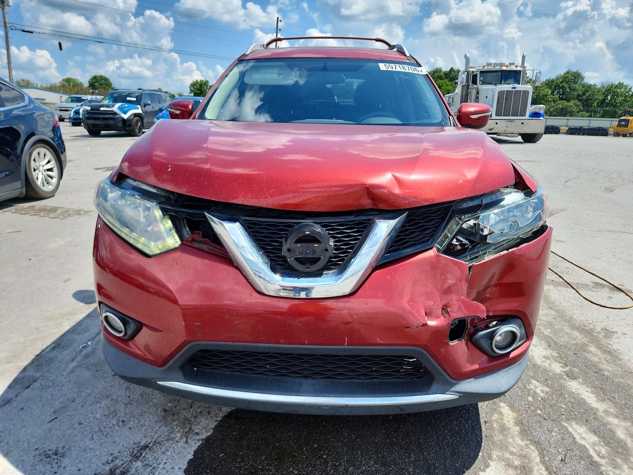 2014 Nissan Rogue Sv Burgundy vin: 5N1AT2MT0EC816705