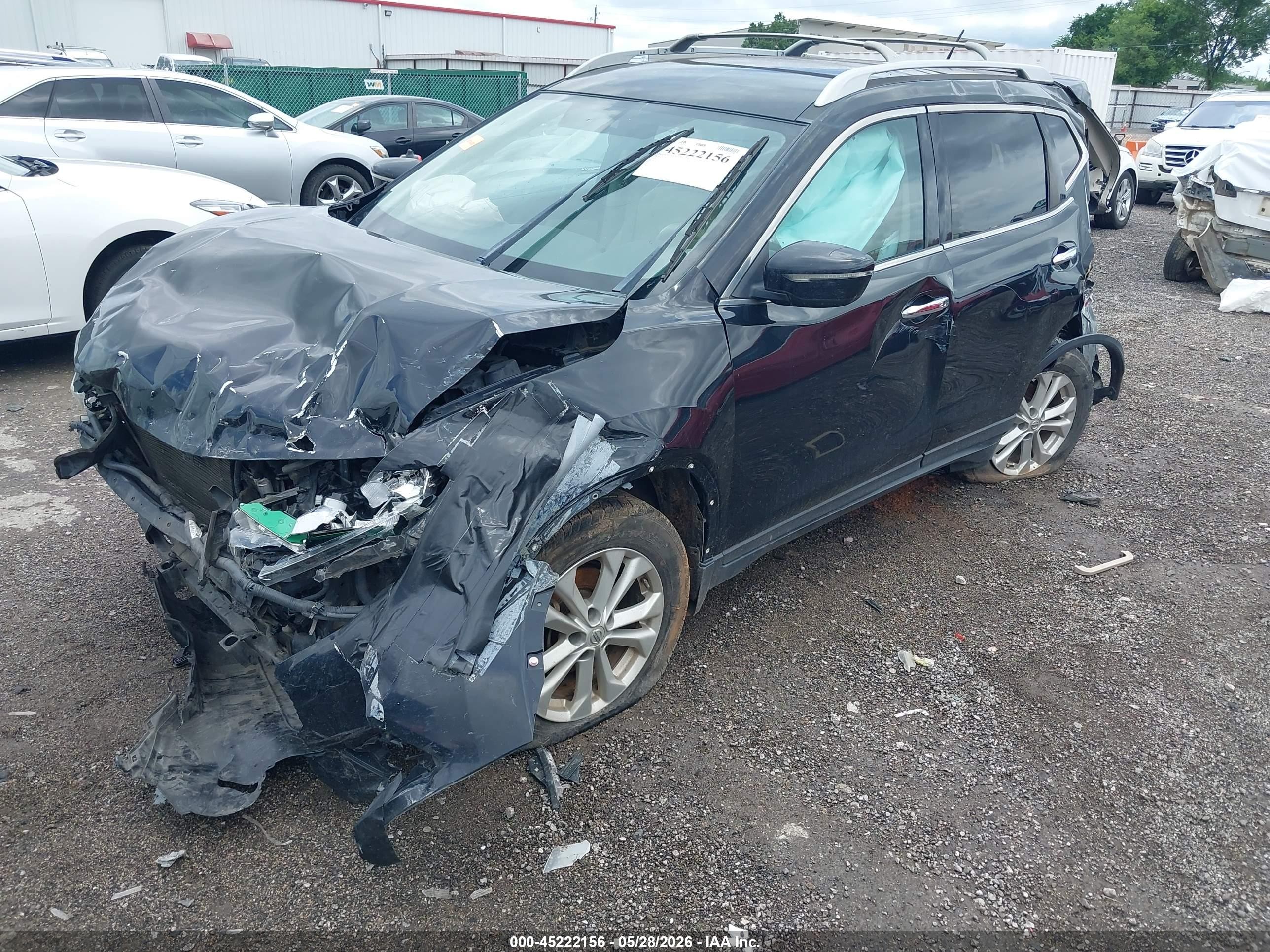 2014 Nissan Rogue Sv Black vin: 5N1AT2MT0EC817725