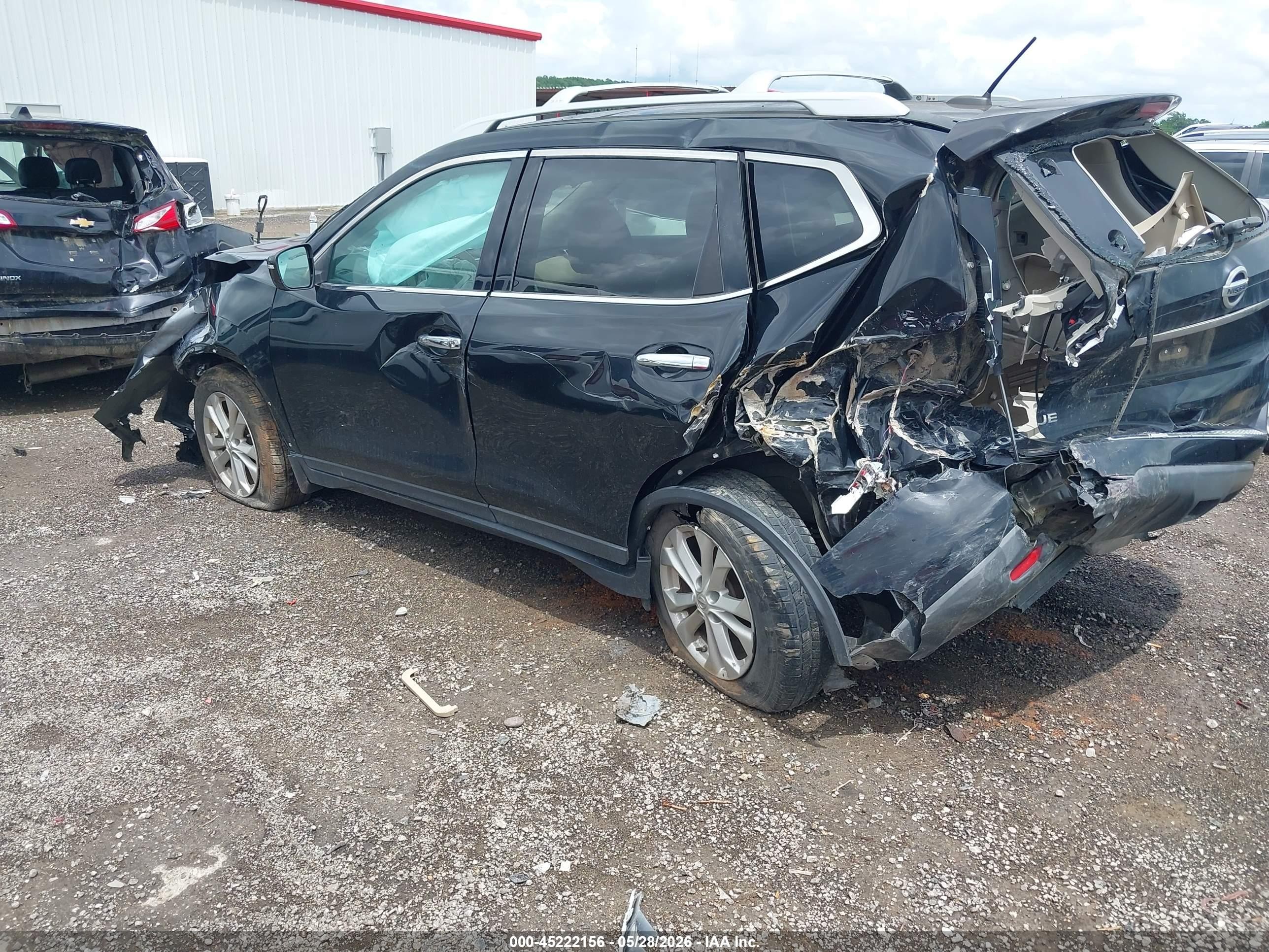 2014 Nissan Rogue Sv Black vin: 5N1AT2MT0EC817725