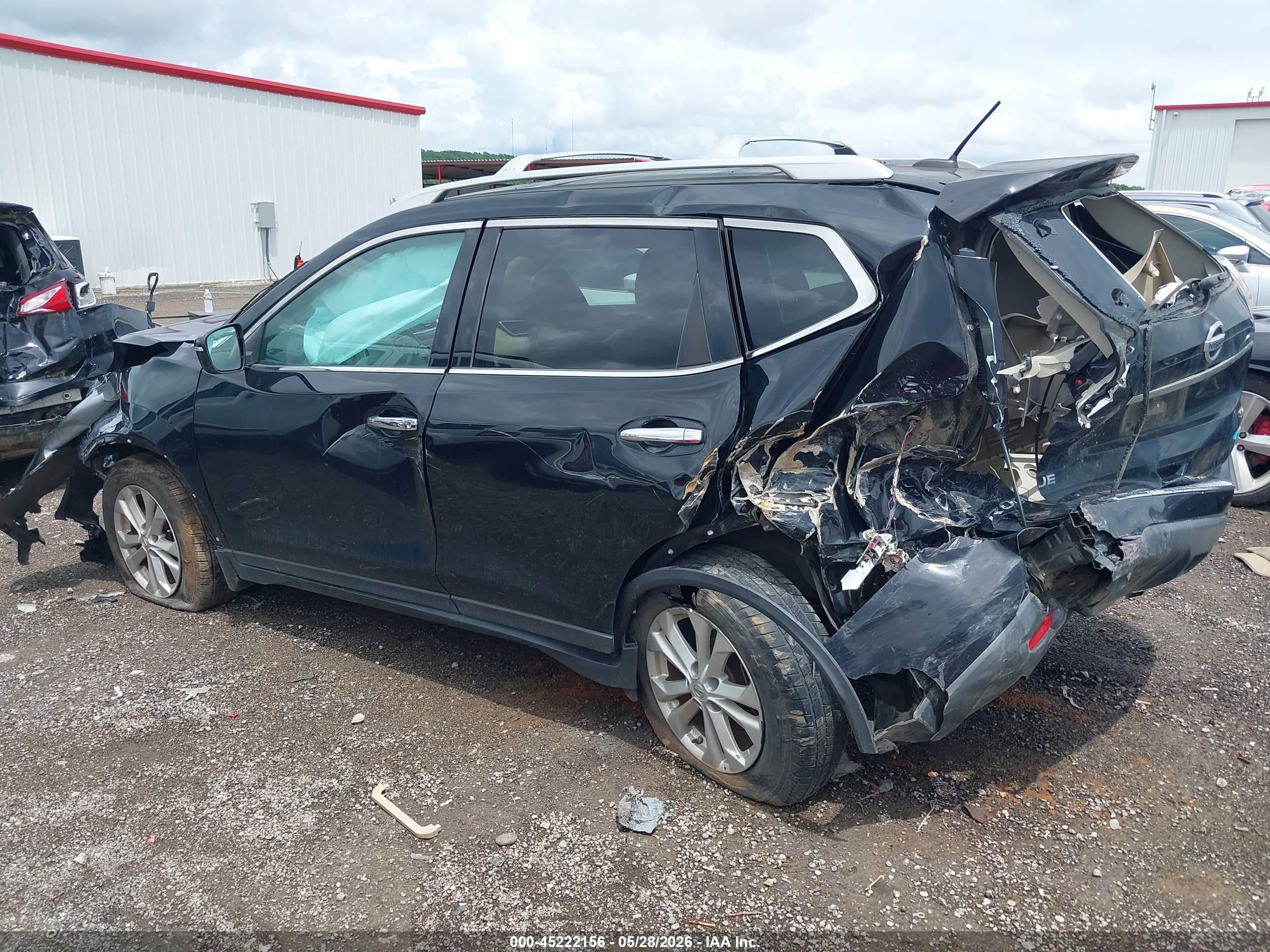 2014 Nissan Rogue Sv Black vin: 5N1AT2MT0EC817725