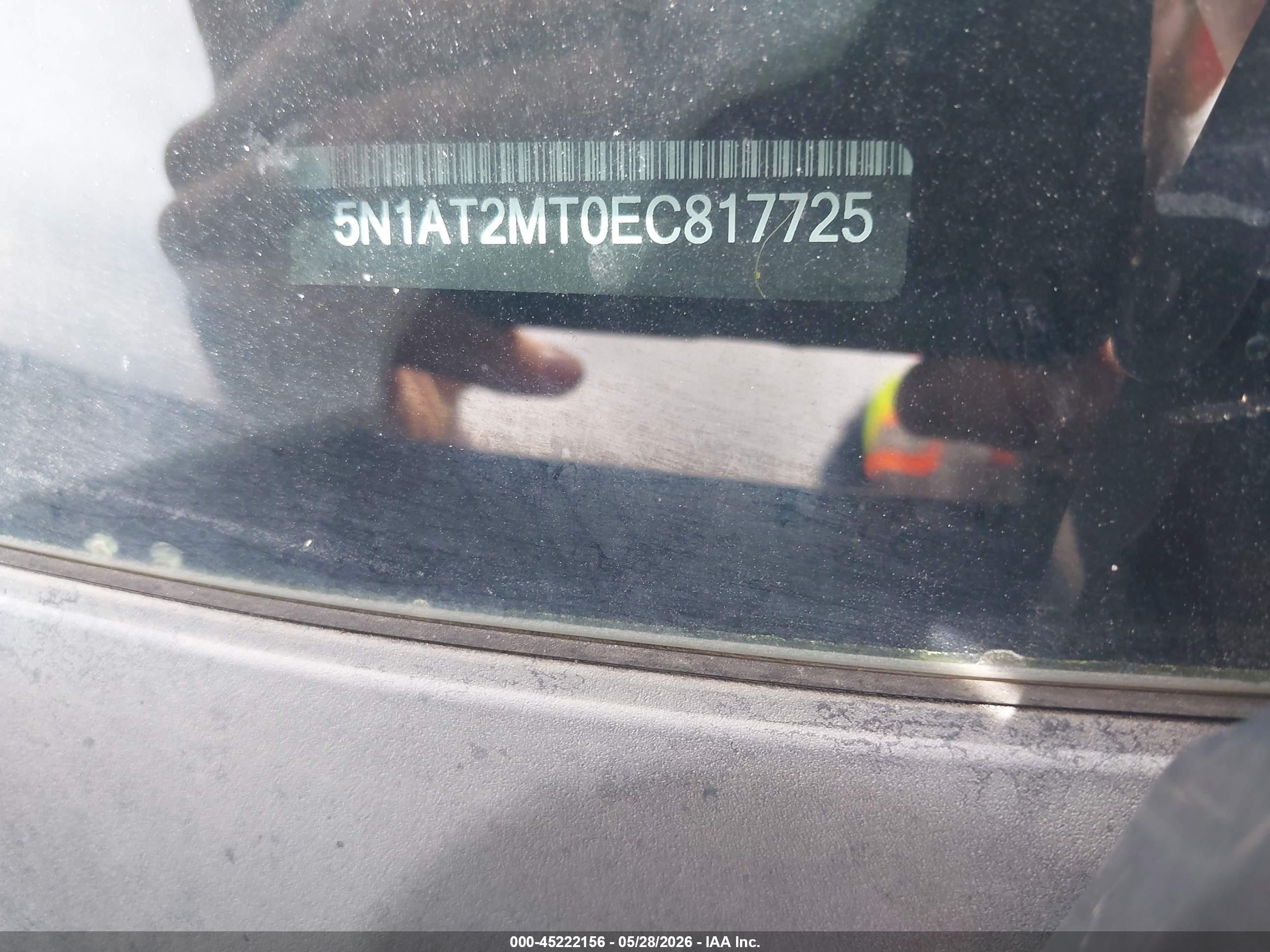 2014 Nissan Rogue Sv Black vin: 5N1AT2MT0EC817725