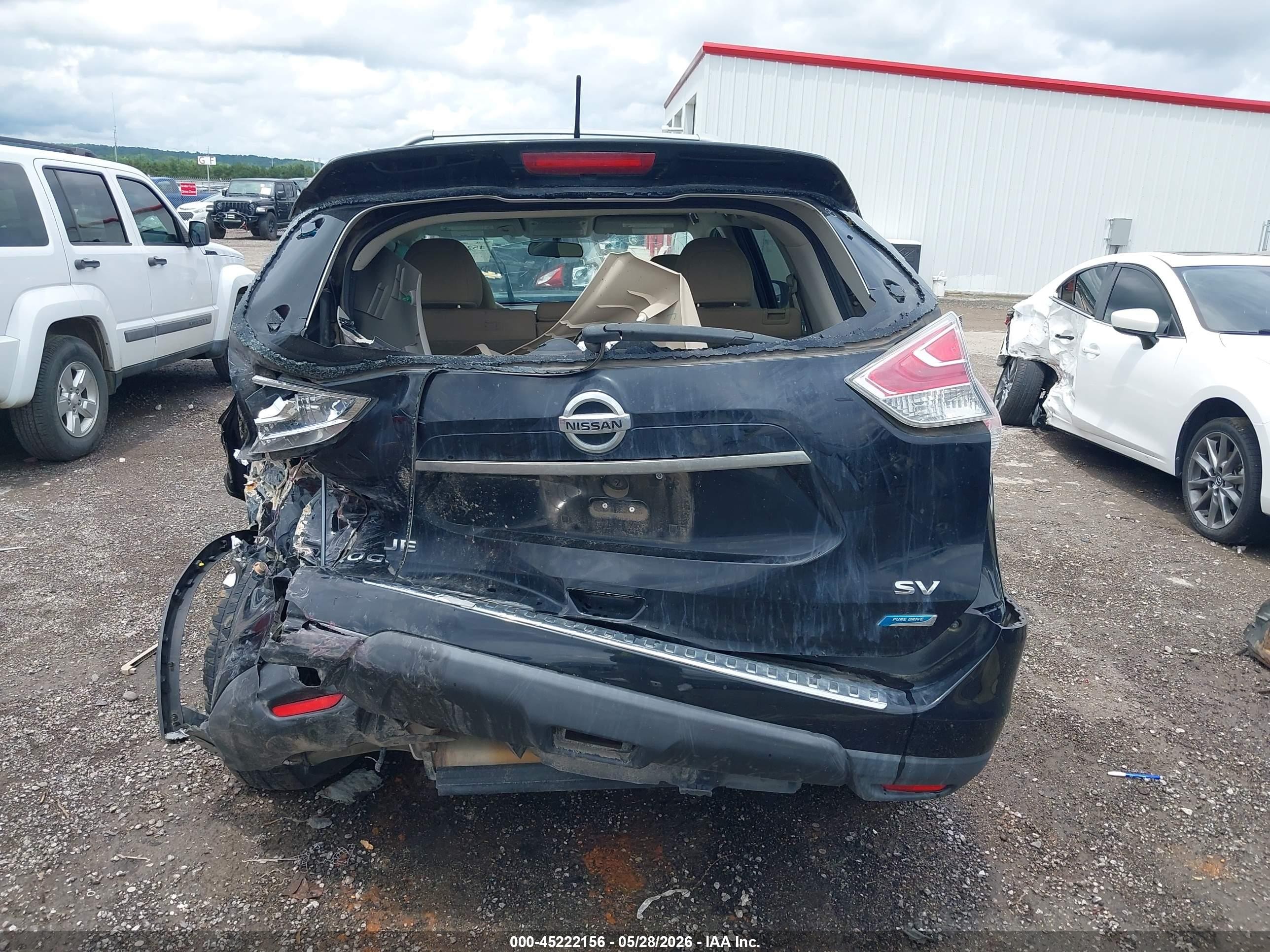 2014 Nissan Rogue Sv Black vin: 5N1AT2MT0EC817725