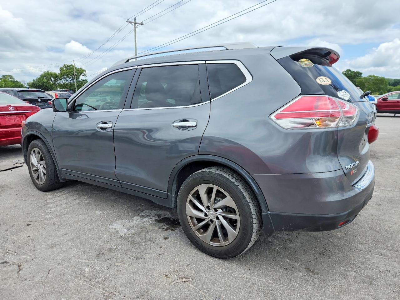 2014 Nissan Rogue Sl Gray vin: 5N1AT2MT0EC856248