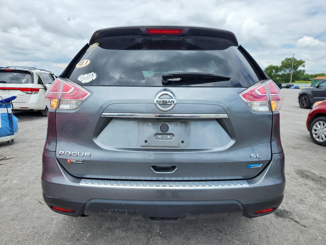 2014 Nissan Rogue Sl Gray vin: 5N1AT2MT0EC856248