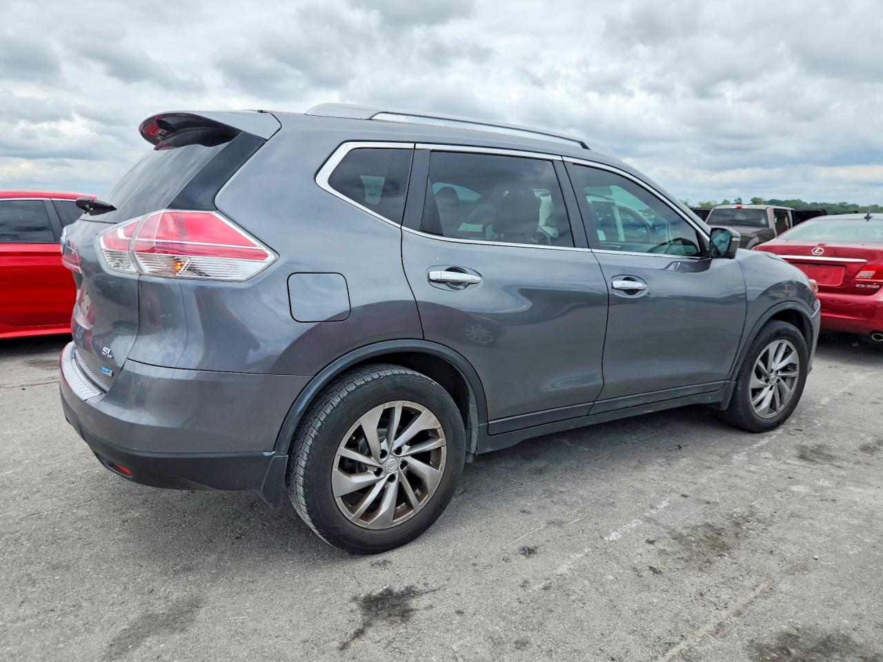 2014 Nissan Rogue Sl Gray vin: 5N1AT2MT0EC856248