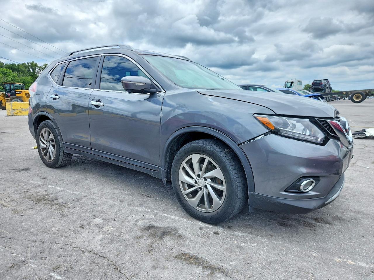 2014 Nissan Rogue Sl Gray vin: 5N1AT2MT0EC856248