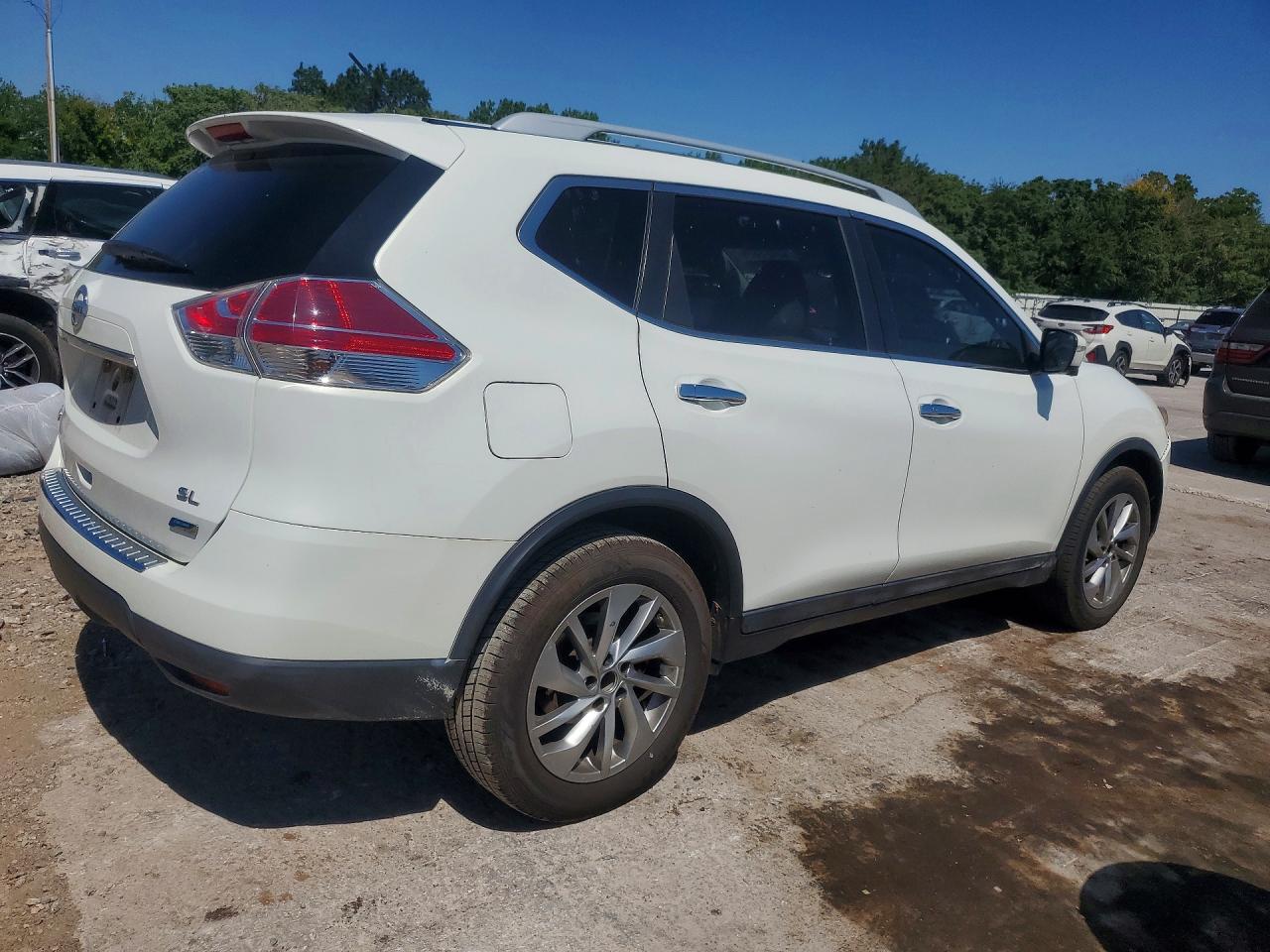 2014 Nissan Rogue Sl White vin: 5N1AT2MT0EC865368
