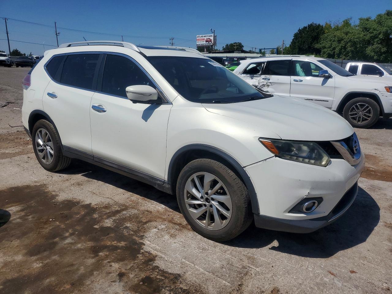 2014 Nissan Rogue Sl White vin: 5N1AT2MT0EC865368