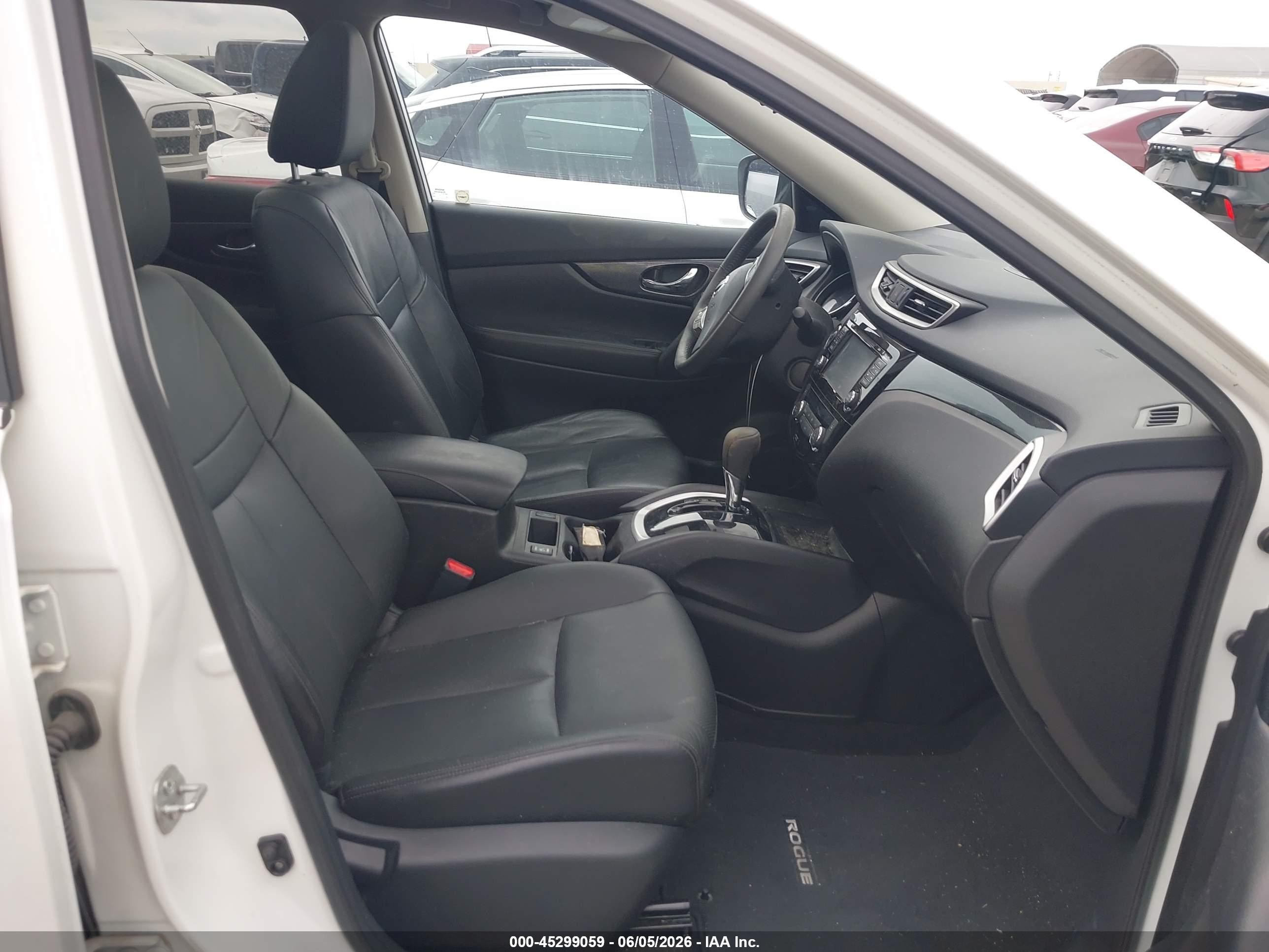 2015 Nissan Rogue Sl White vin: 5N1AT2MT0FC754594