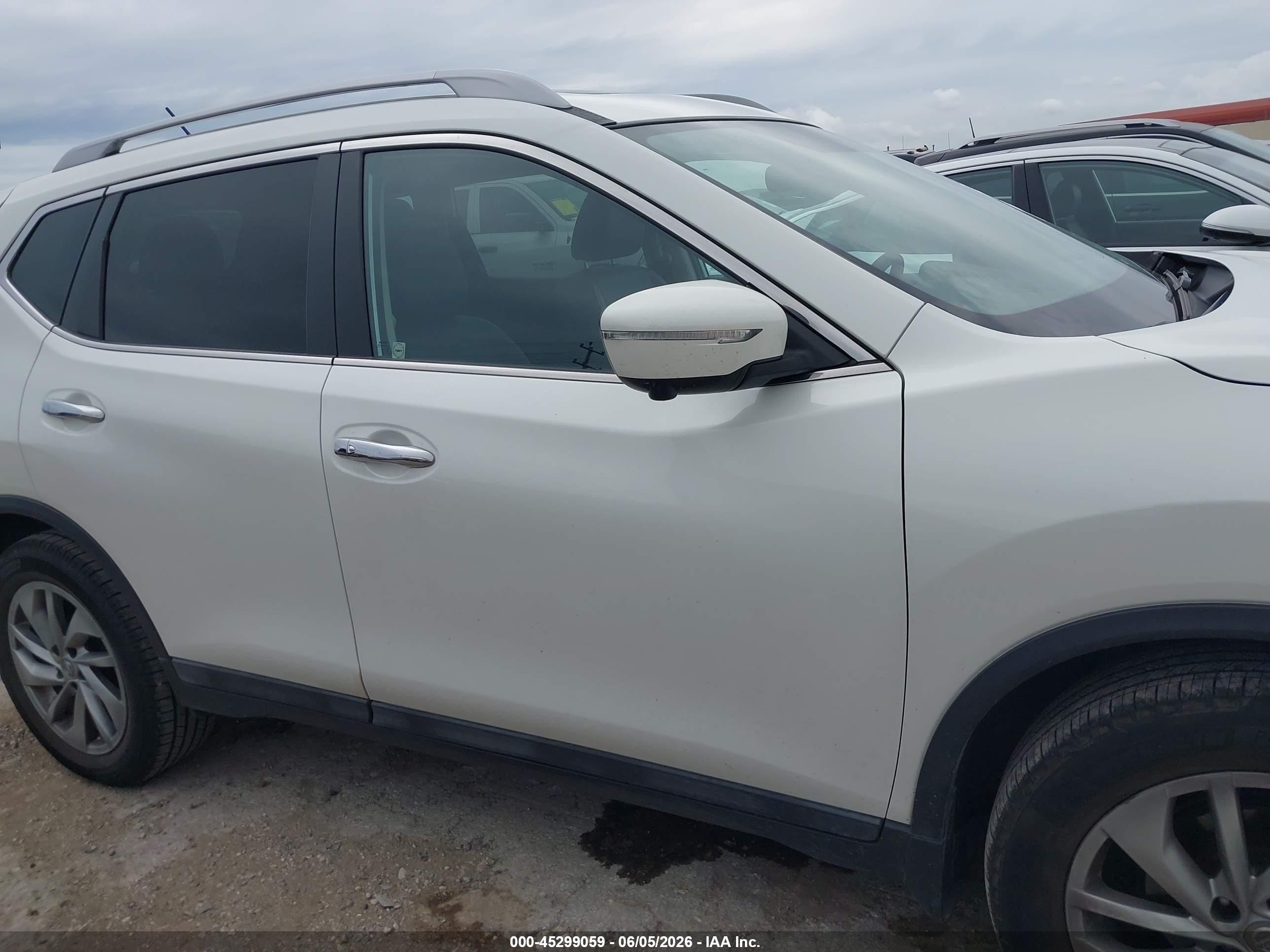 2015 Nissan Rogue Sl White vin: 5N1AT2MT0FC754594