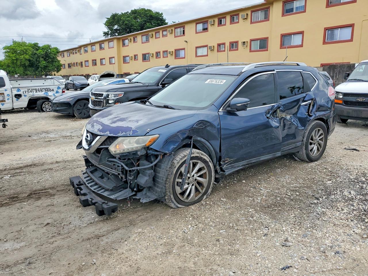2015 Nissan Rogue Gray vin: 5N1AT2MT0FC755910