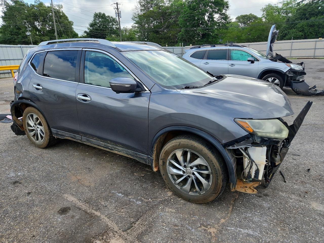 2015 Nissan Rogue Sl Gray vin: 5N1AT2MT0FC768138