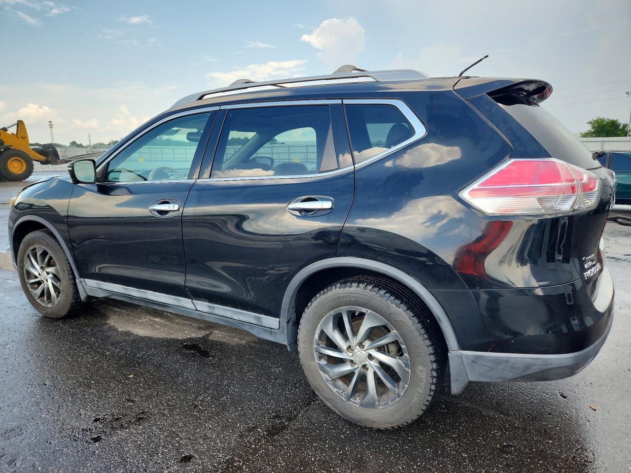 2015 Nissan Rogue Sl Black vin: 5N1AT2MT0FC779480