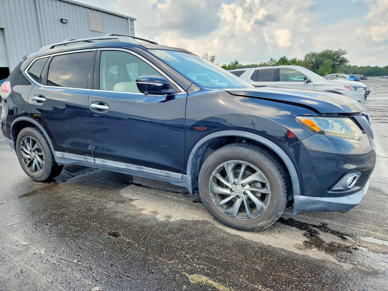 2015 Nissan Rogue Sl Black vin: 5N1AT2MT0FC779480
