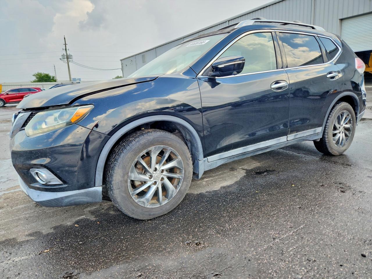 2015 Nissan Rogue Sl Black vin: 5N1AT2MT0FC779480