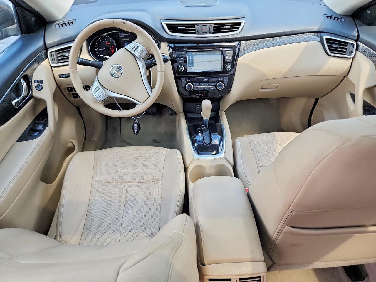 2015 Nissan Rogue Sl Black vin: 5N1AT2MT0FC779480
