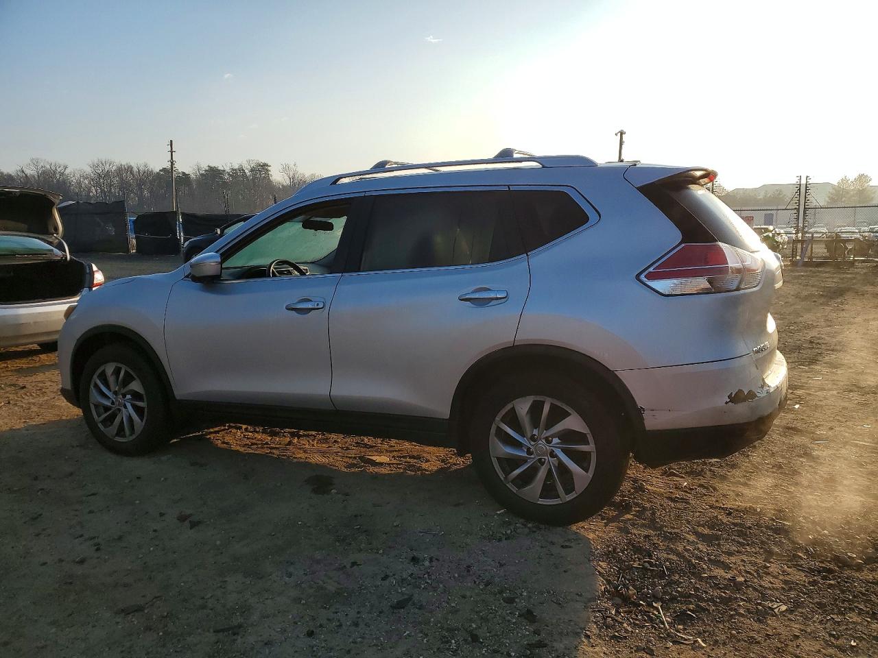 2015 Nissan Rogue Sl Silver vin: 5N1AT2MT0FC821260
