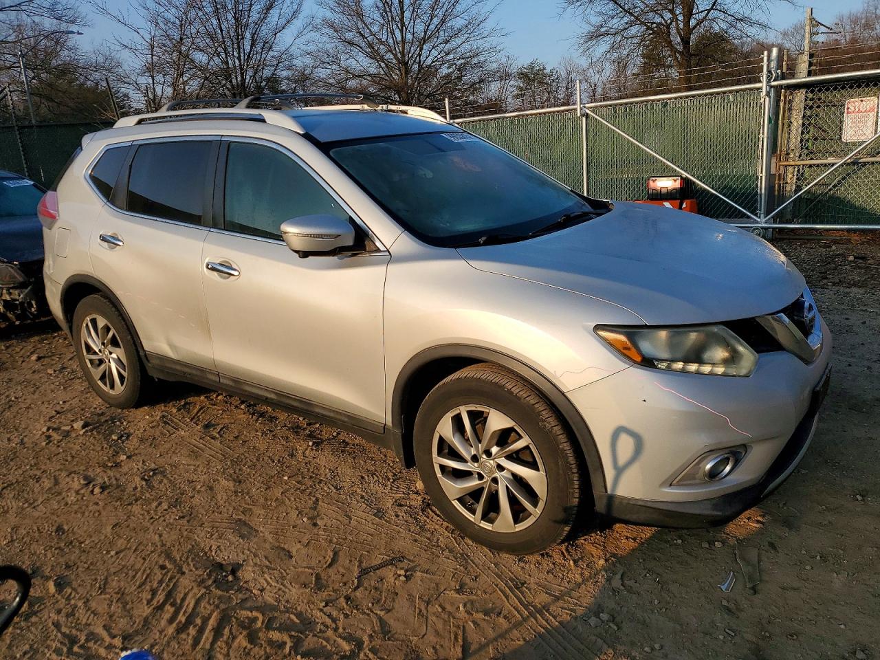 2015 Nissan Rogue Sl Silver vin: 5N1AT2MT0FC821260