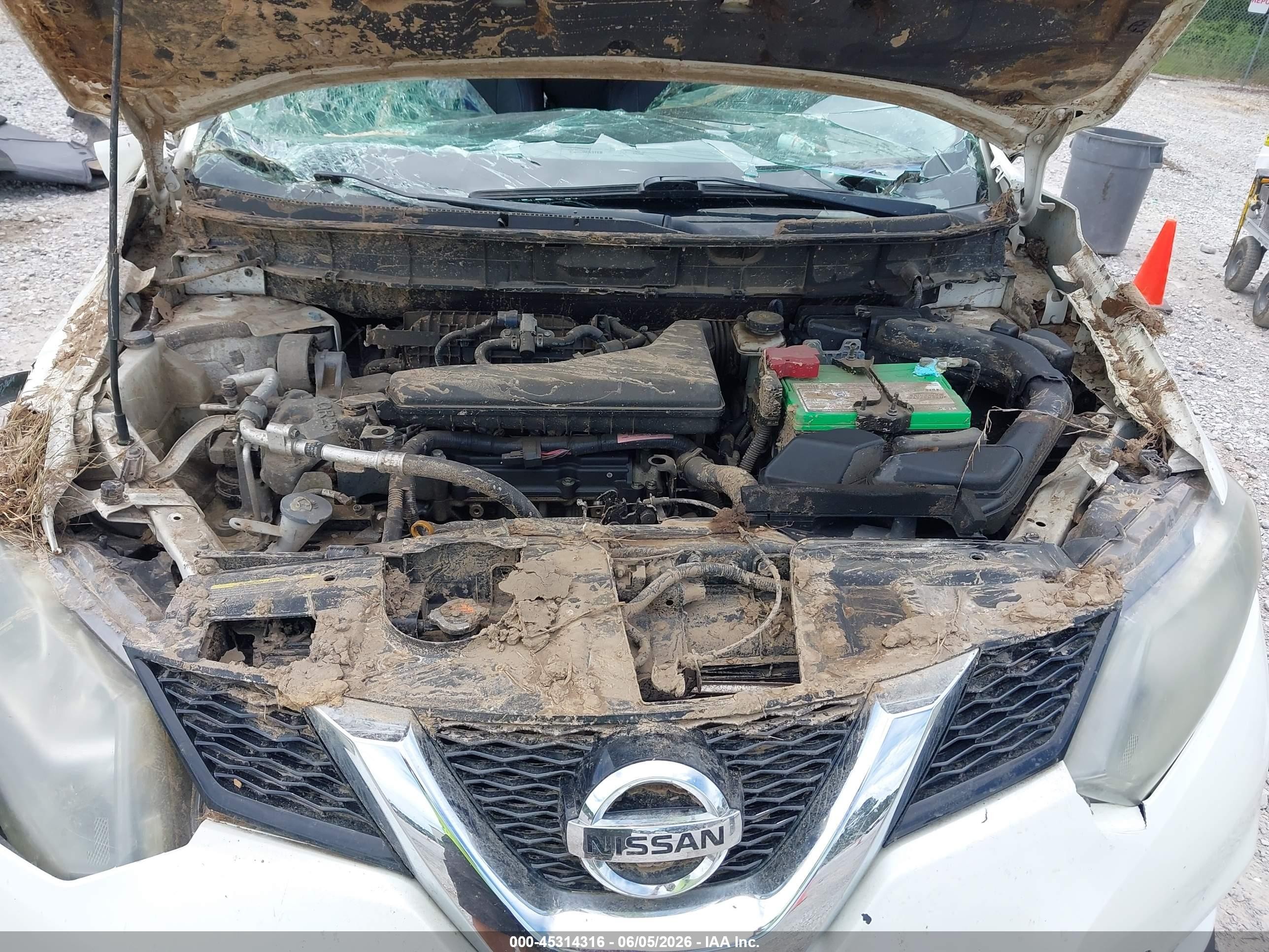 2015 Nissan Rogue Sl White vin: 5N1AT2MT0FC857952