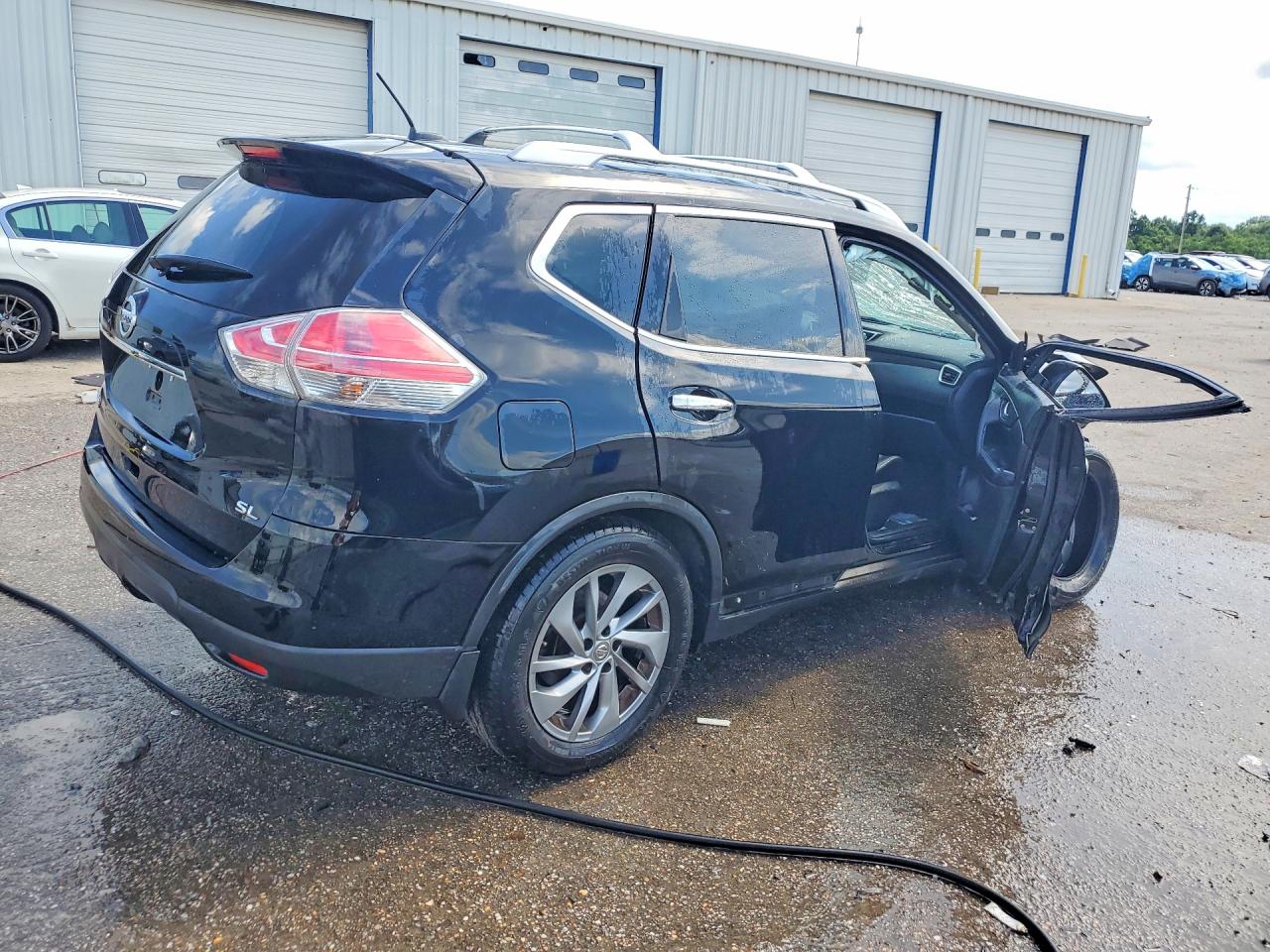 2015 Nissan Rogue Sl Black vin: 5N1AT2MT0FC873214