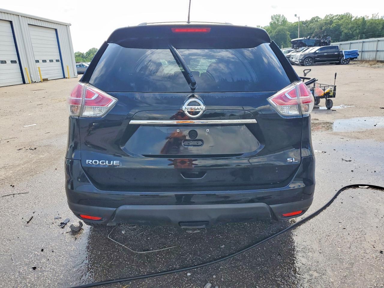 2015 Nissan Rogue Sl Black vin: 5N1AT2MT0FC873214