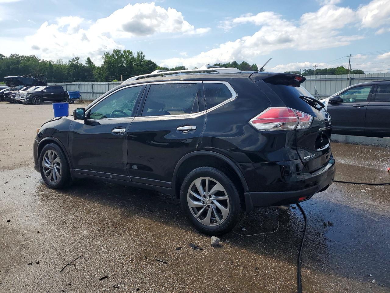 2015 Nissan Rogue Sl Black vin: 5N1AT2MT0FC873214