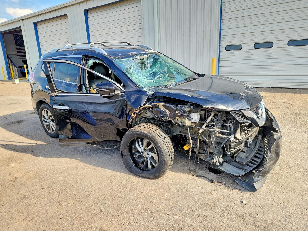 2015 Nissan Rogue Sl Black vin: 5N1AT2MT0FC873214