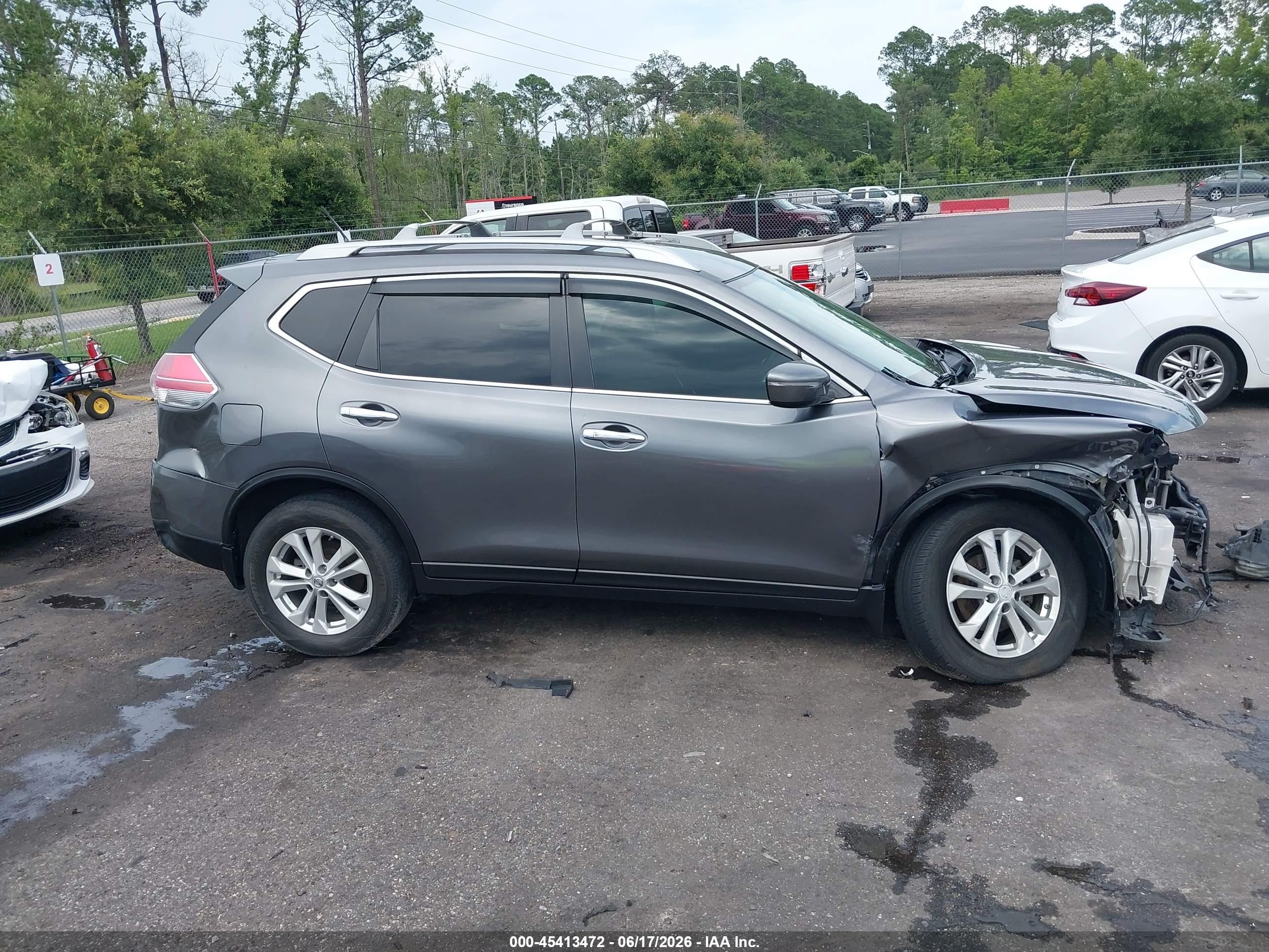 2015 Nissan Rogue Sv Gray vin: 5N1AT2MT0FC904381