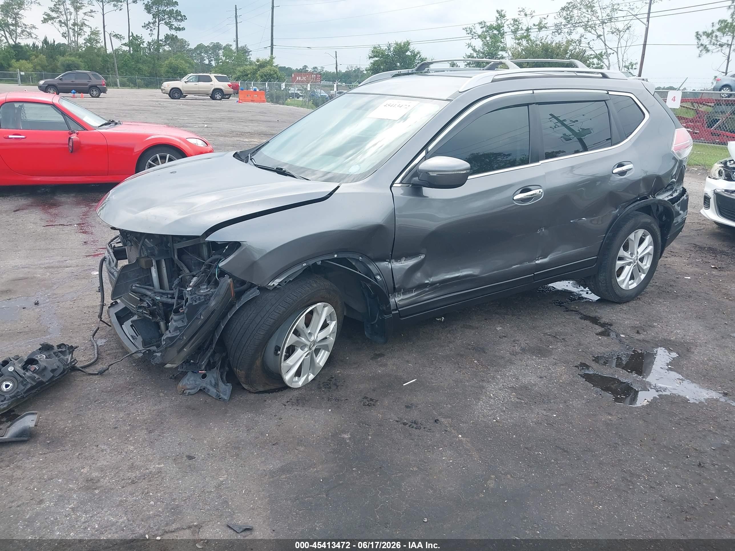 2015 Nissan Rogue Sv Gray vin: 5N1AT2MT0FC904381
