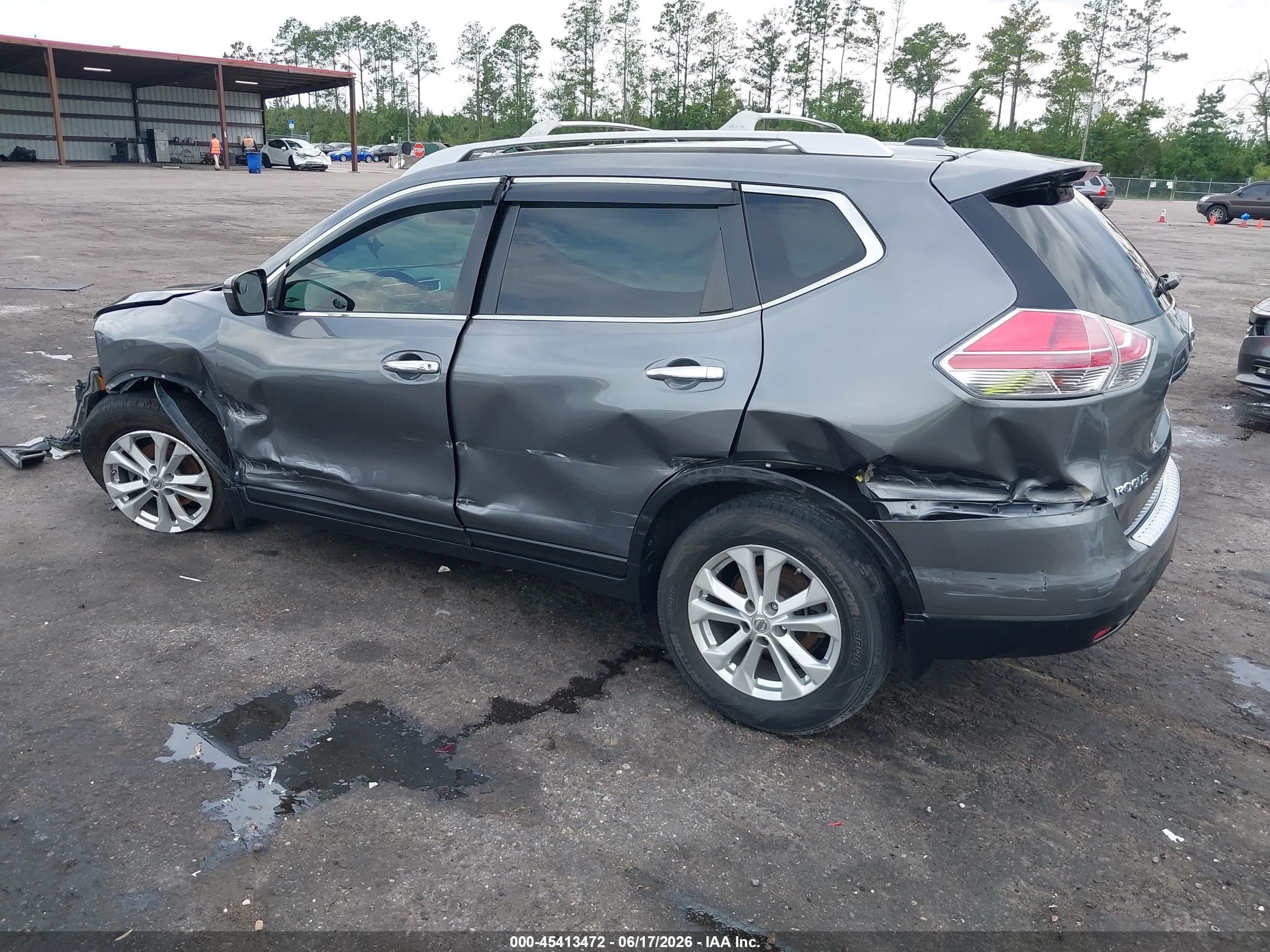 2015 Nissan Rogue Sv Gray vin: 5N1AT2MT0FC904381