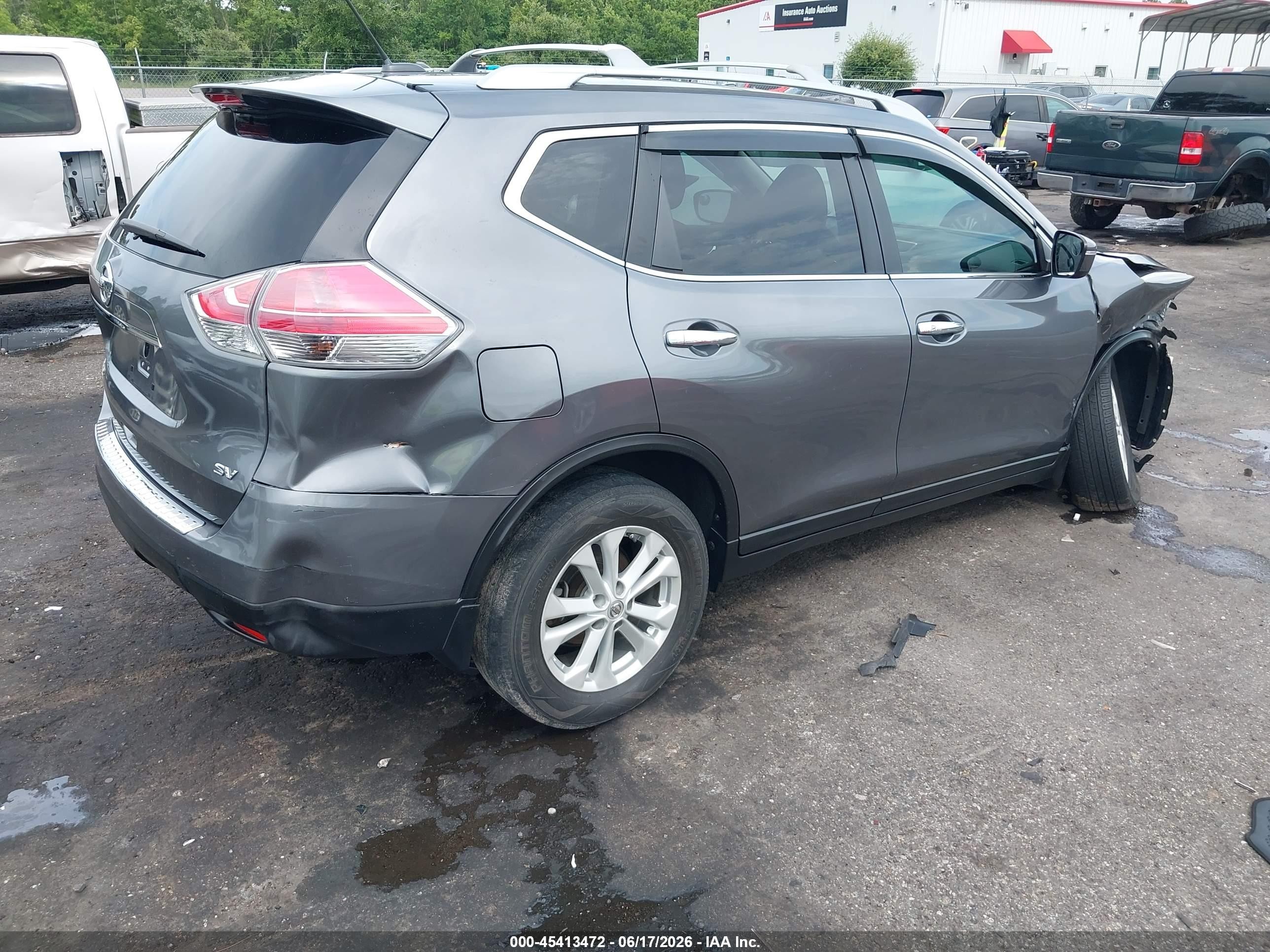 2015 Nissan Rogue Sv Gray vin: 5N1AT2MT0FC904381
