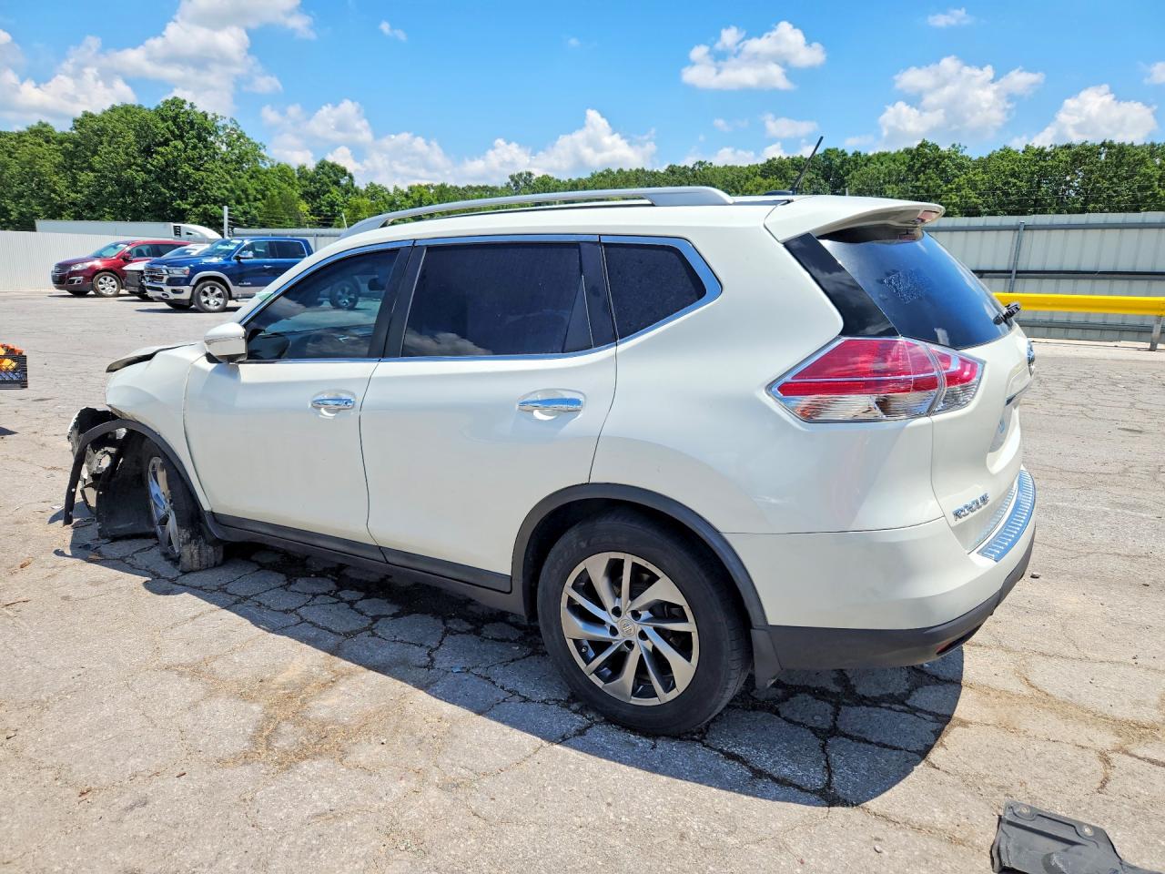 2015 Nissan Rogue Sl White vin: 5N1AT2MT0FC909984
