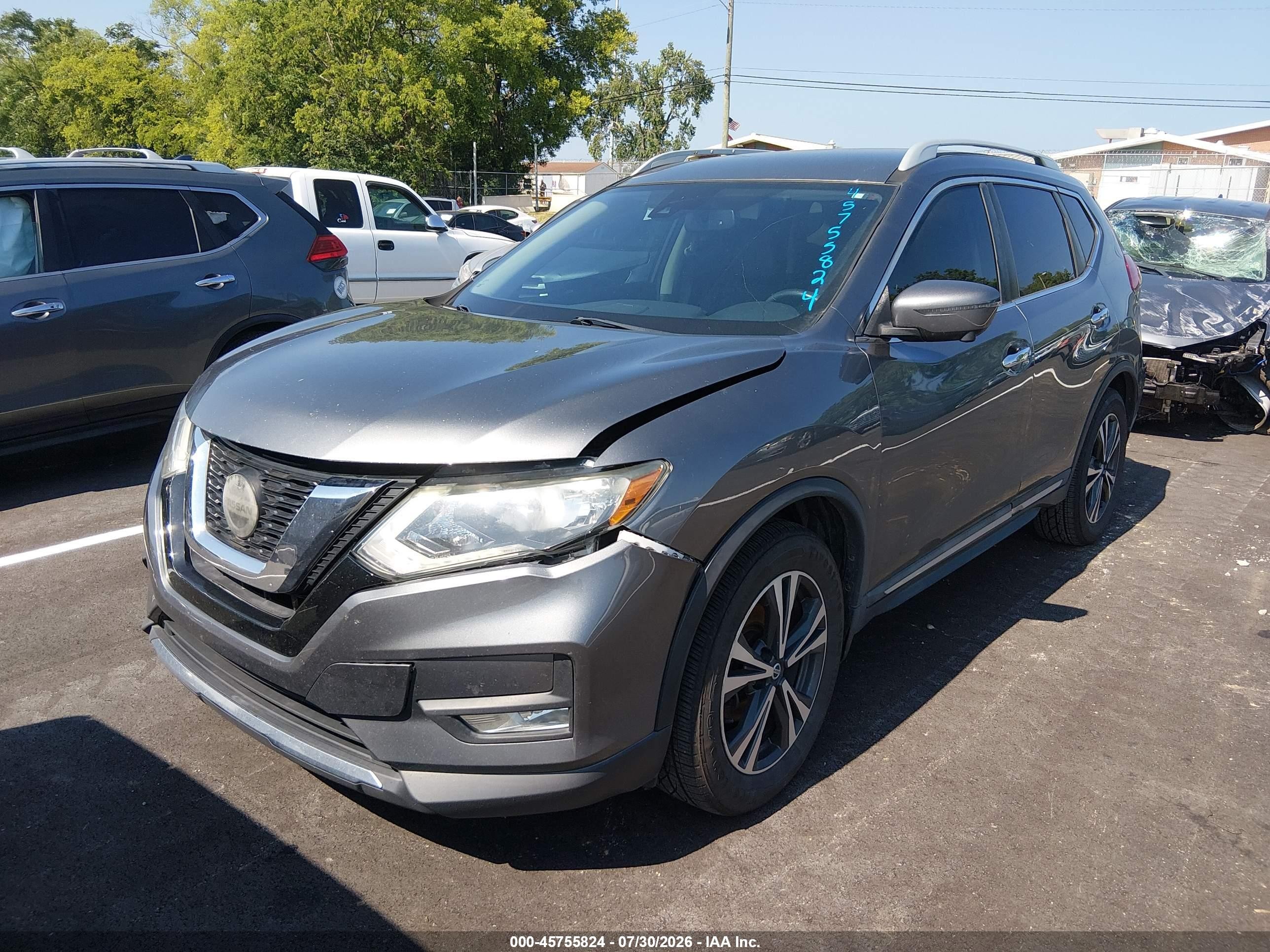 2018 Nissan Rogue Sl Gray vin: 5N1AT2MT0JC773171